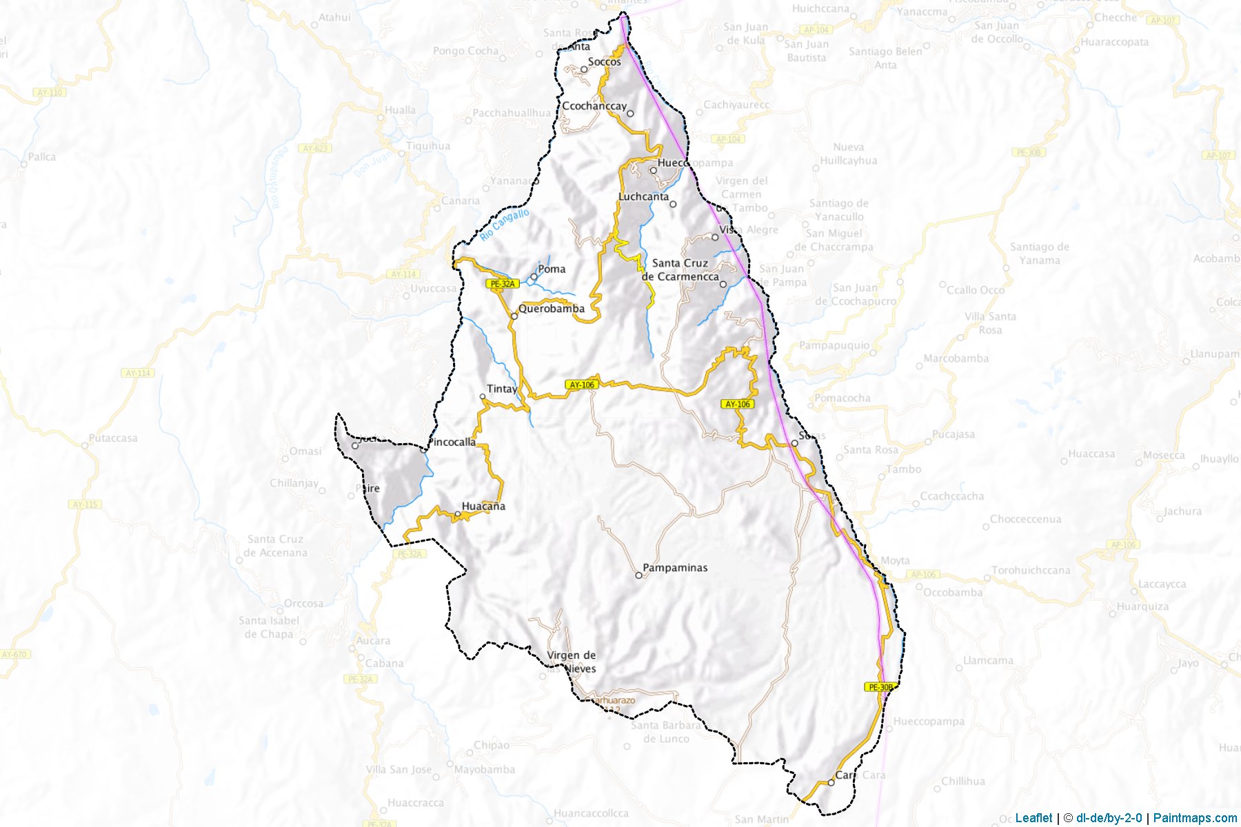 Muestras de recorte de mapas Sucre (Ayacucho)-1