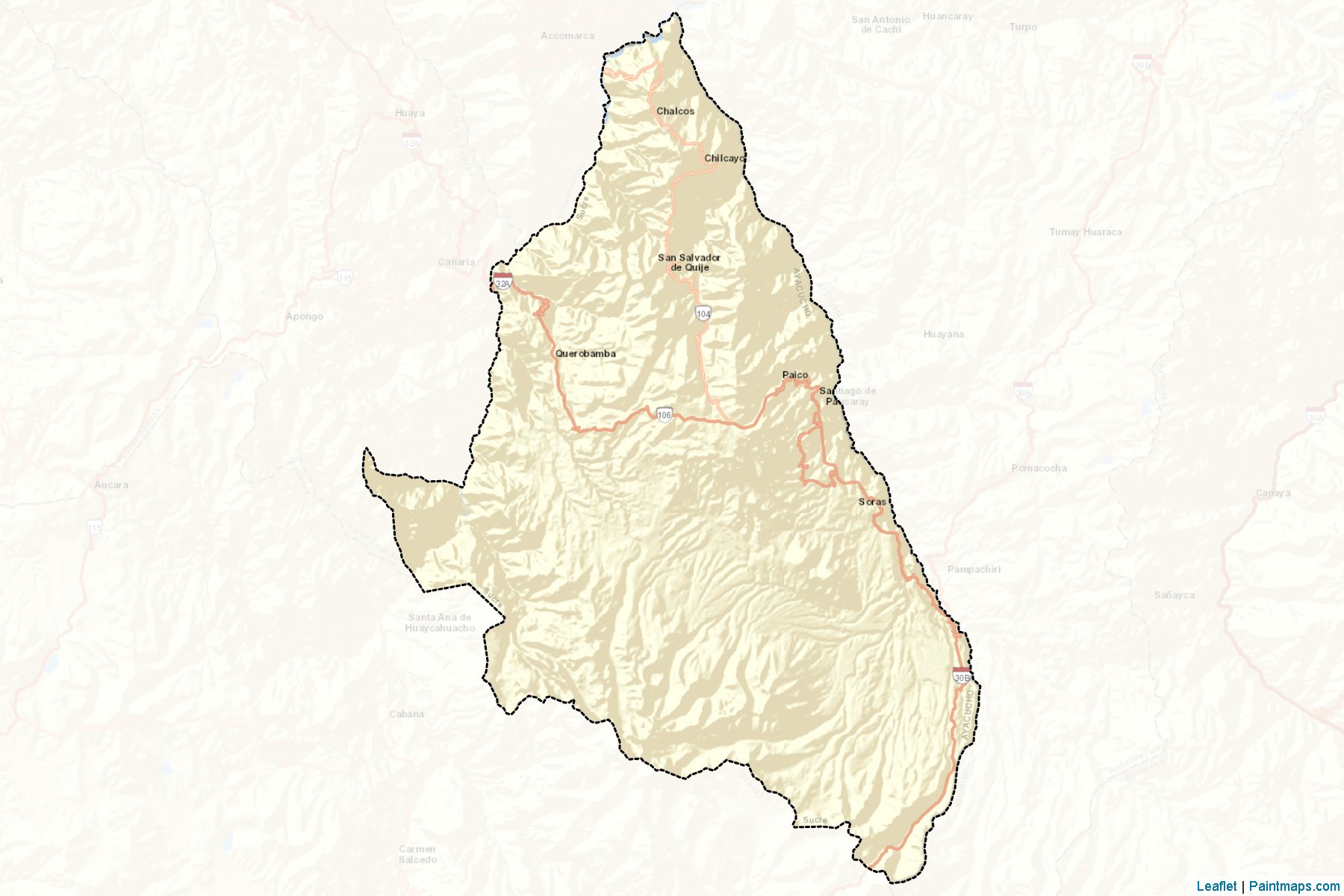 Muestras de recorte de mapas Sucre (Ayacucho)-2