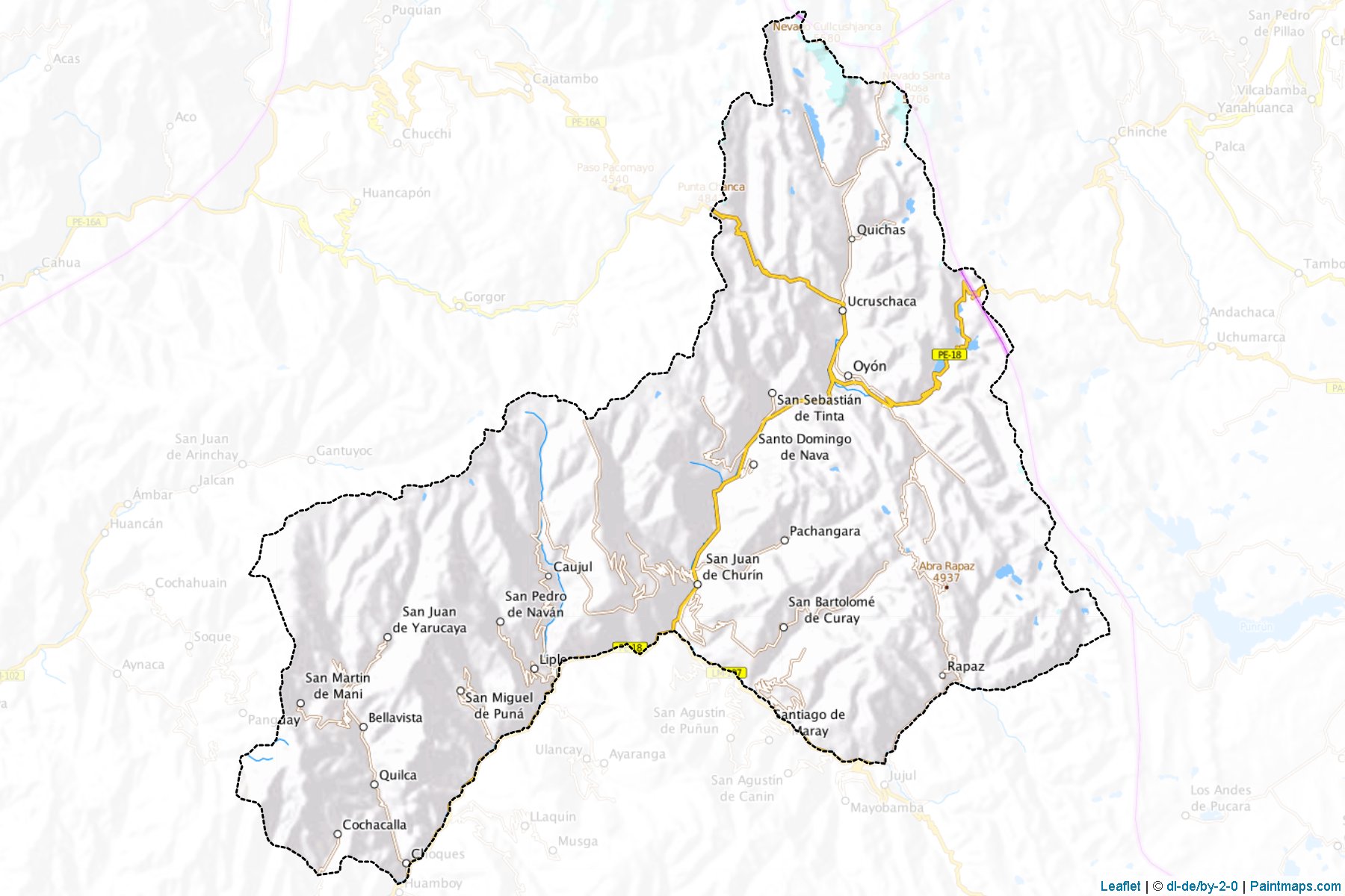 Muestras de recorte de mapas Oyón (Lima)-1