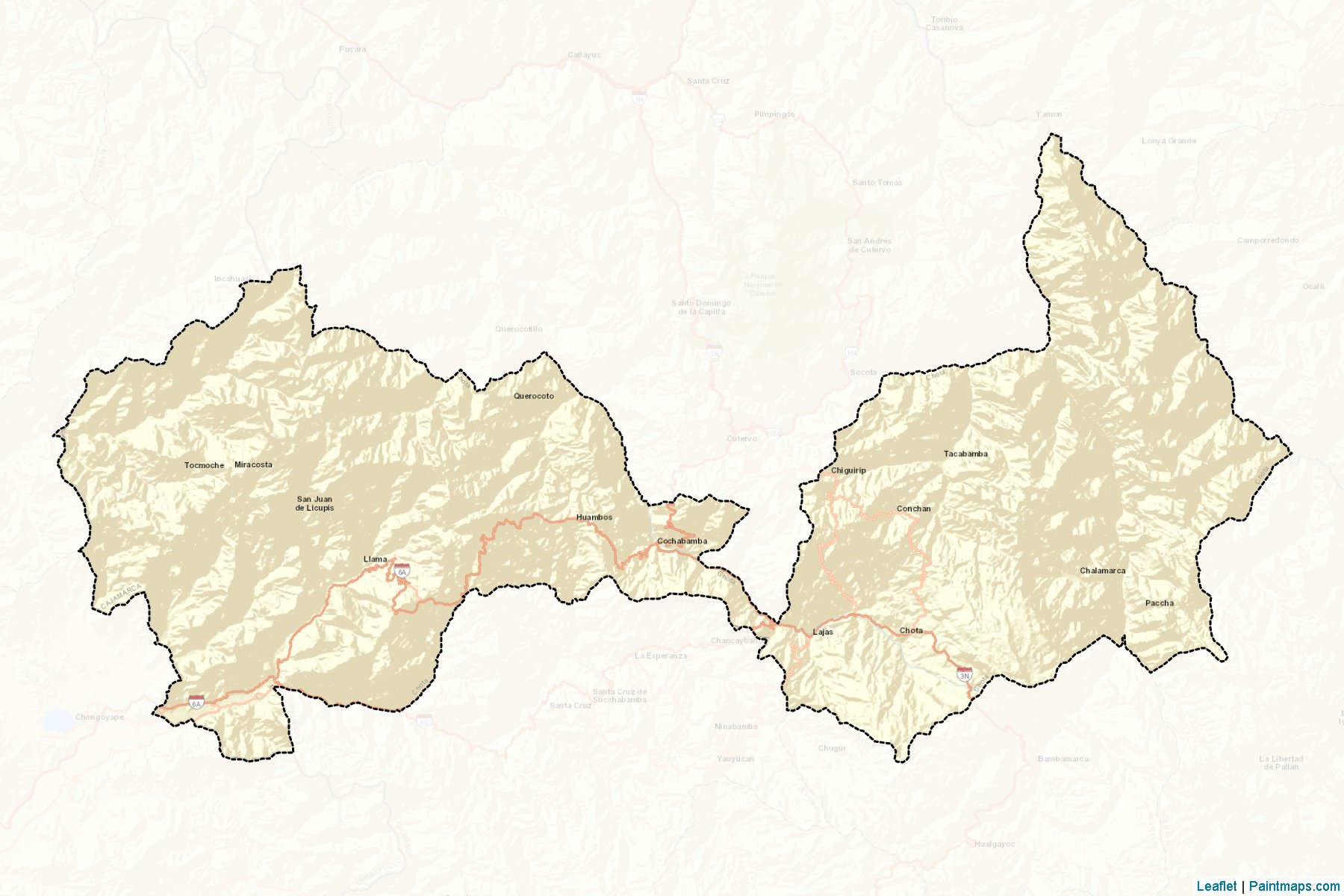 Muestras de recorte de mapas Chota (Cajamarca)-2