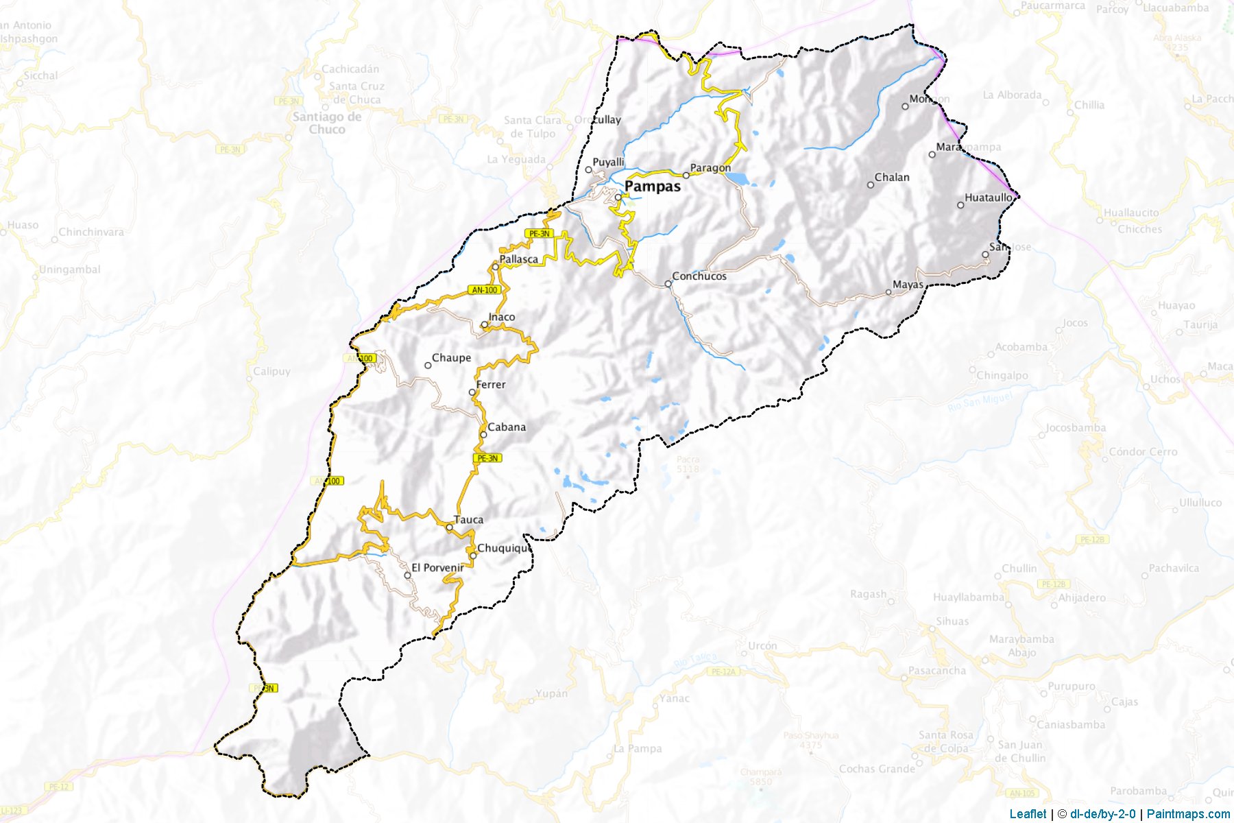 Pallasca (Ancash Bölgesi) Haritası Örnekleri-1