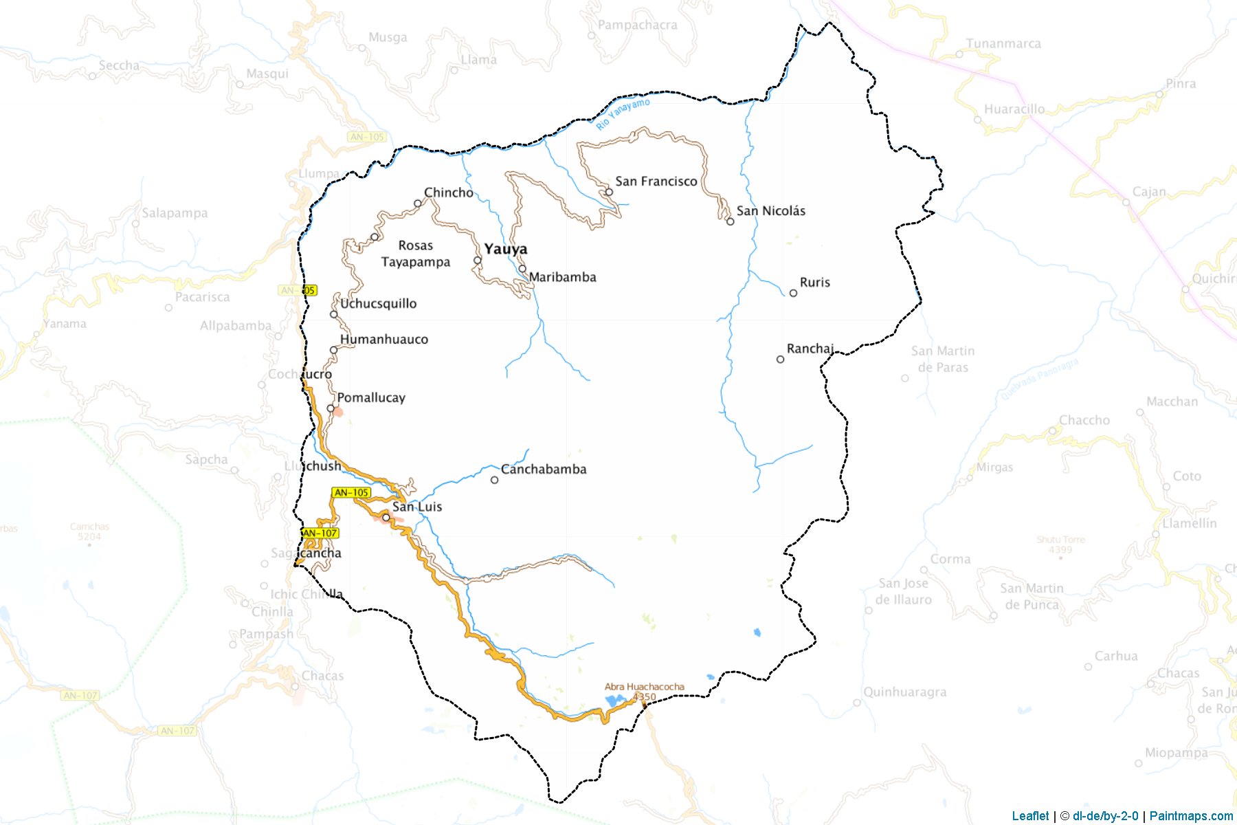 Carlos Fermin Fitzcarrald (Ancash) Map Cropping Samples-1