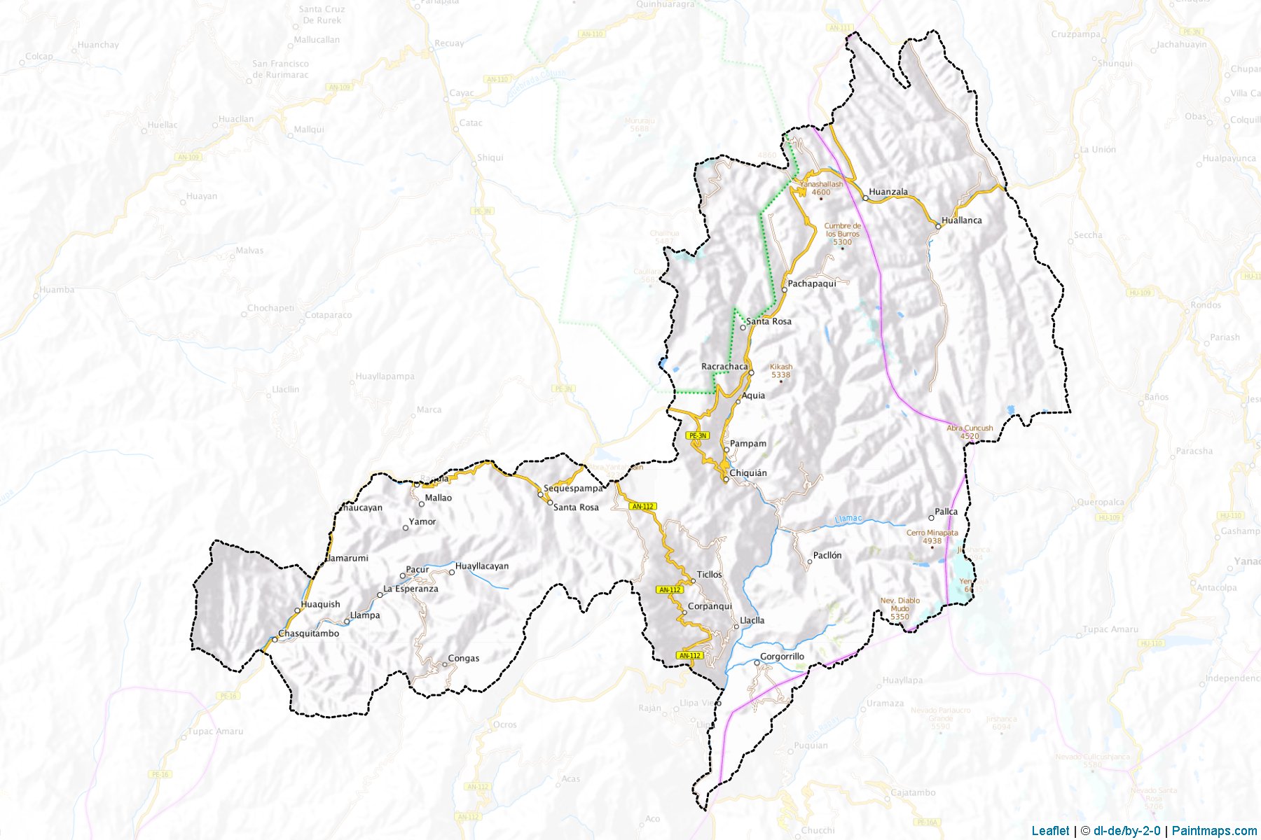 Bolognesi (Ancash Bölgesi) Haritası Örnekleri-1