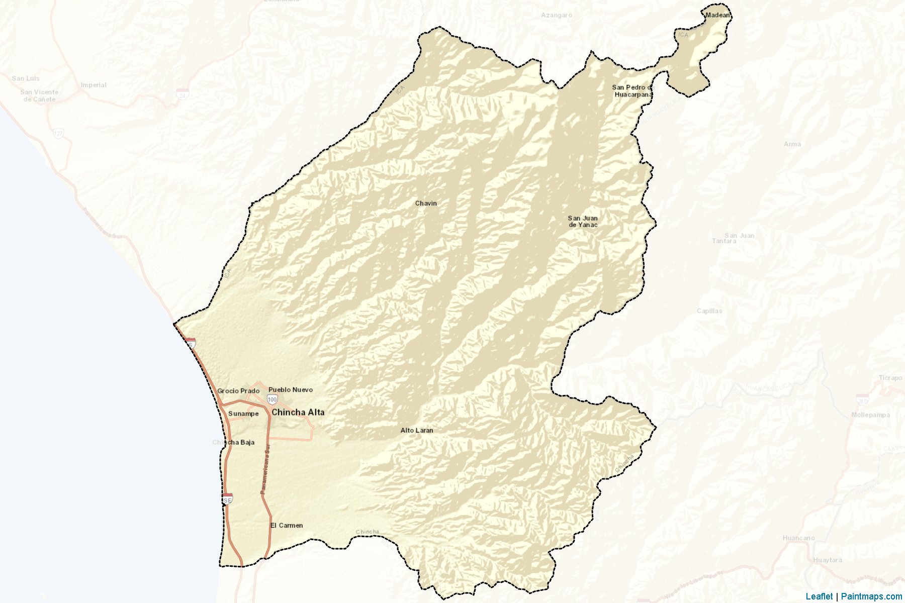 Muestras de recorte de mapas Chincha (Ica)-2