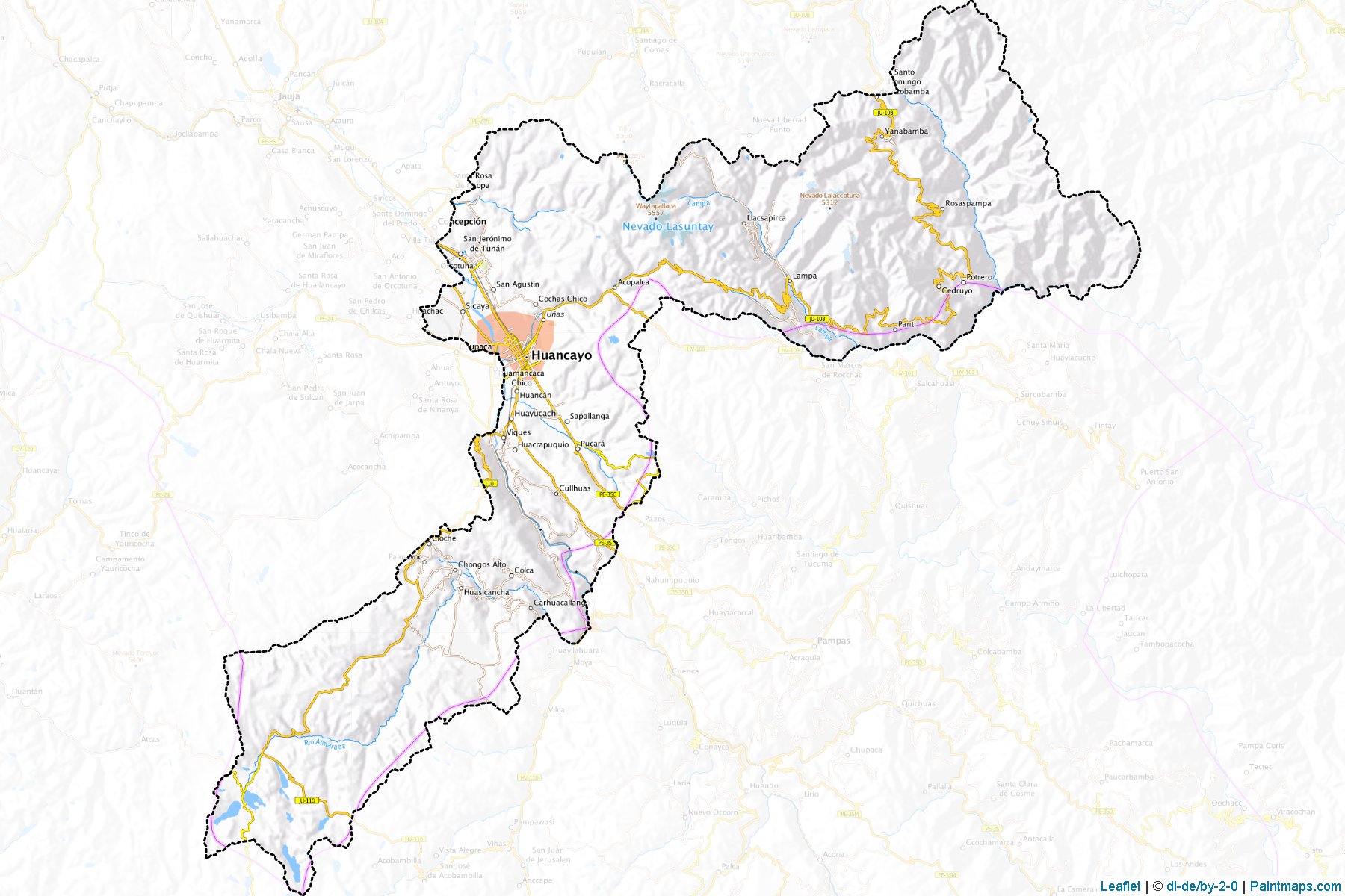 Huancayo (Junin Region) Haritası Örnekleri-1