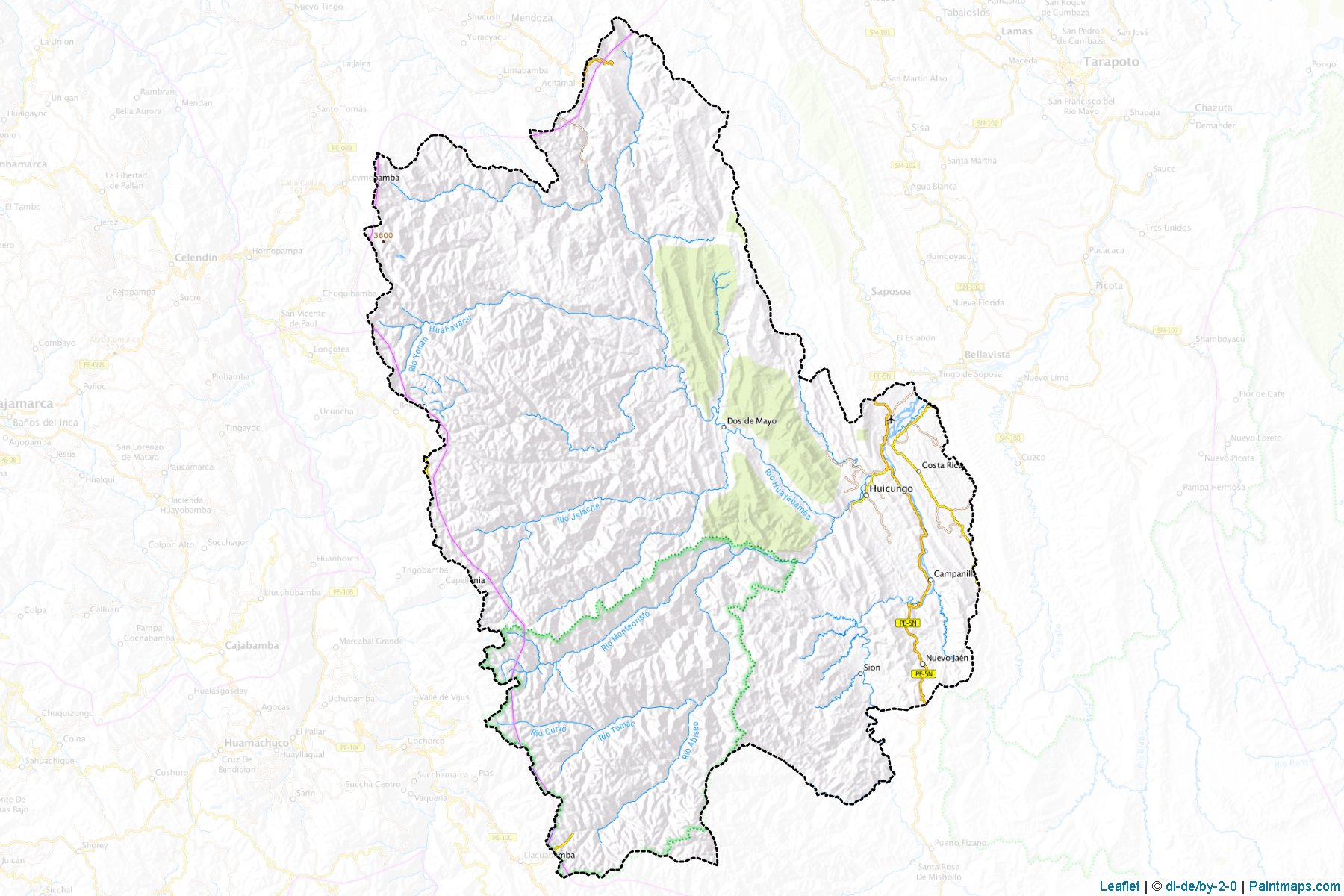 Muestras de recorte de mapas Mariscal Cáceres (San Martin)-1