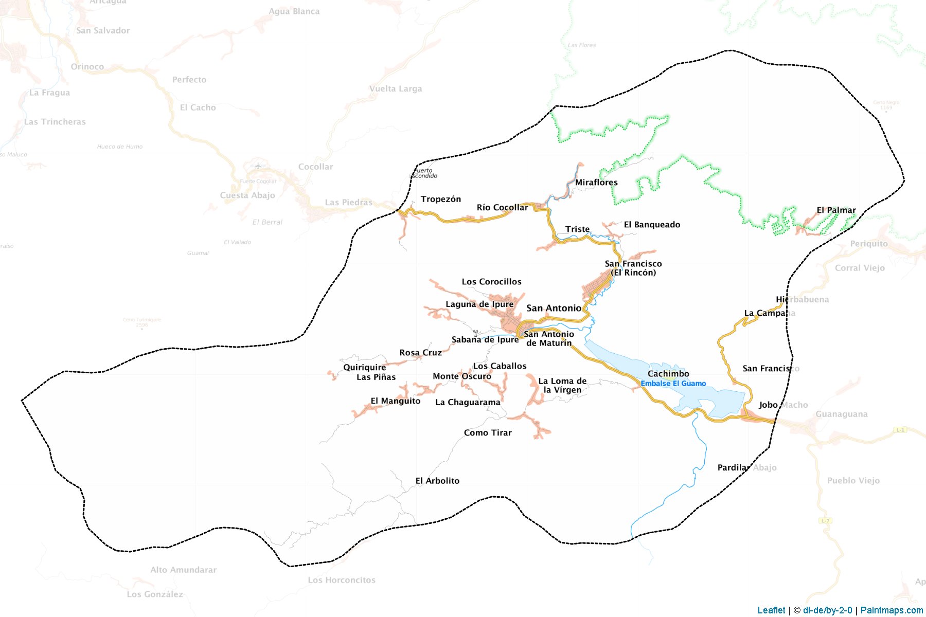 Muestras de recorte de mapas Acosta (Monagas)-1