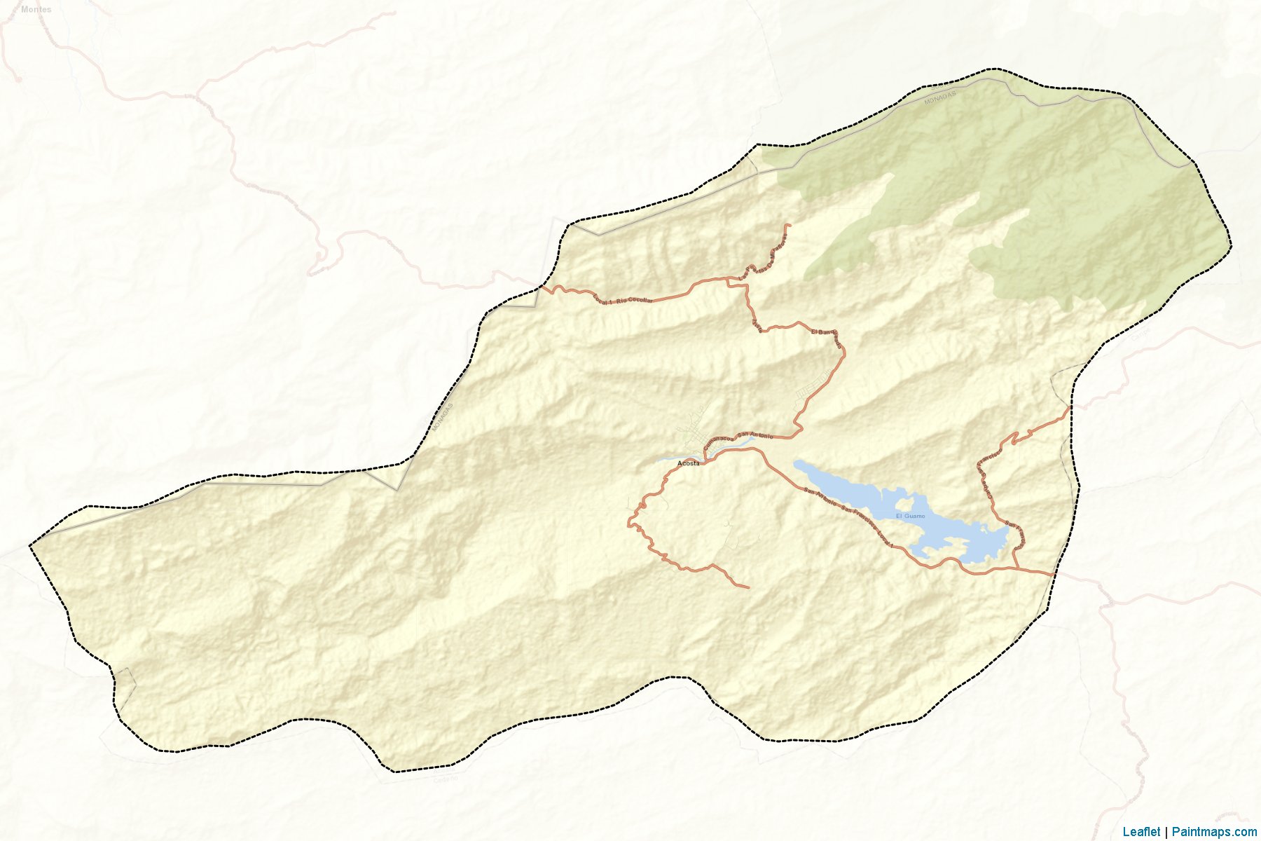 Muestras de recorte de mapas Acosta (Monagas)-2