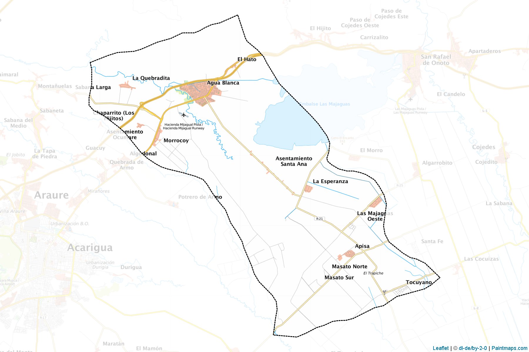 Muestras de recorte de mapas Agua Blanca (Portuguesa)-1