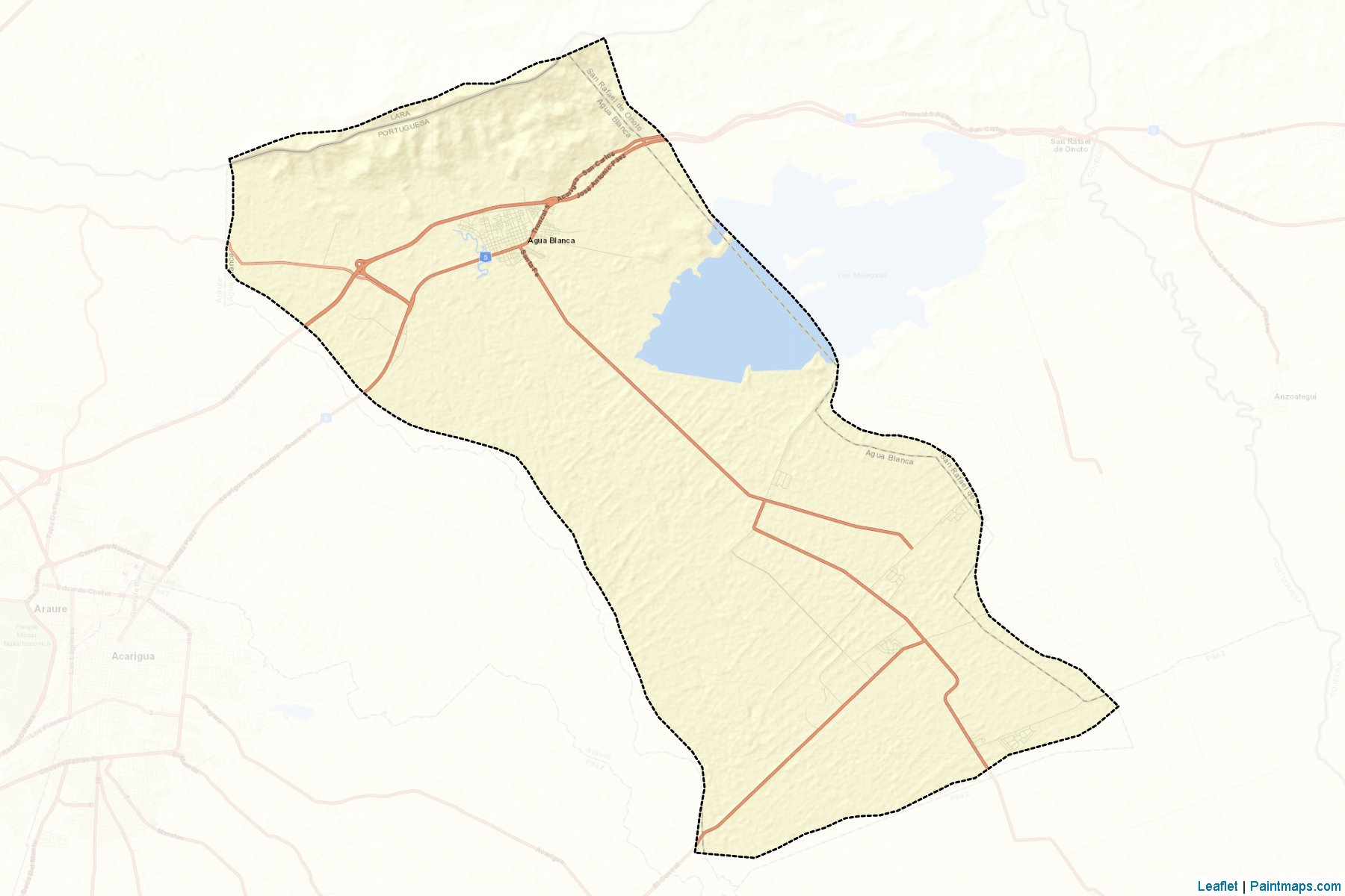 Muestras de recorte de mapas Agua Blanca (Portuguesa)-2