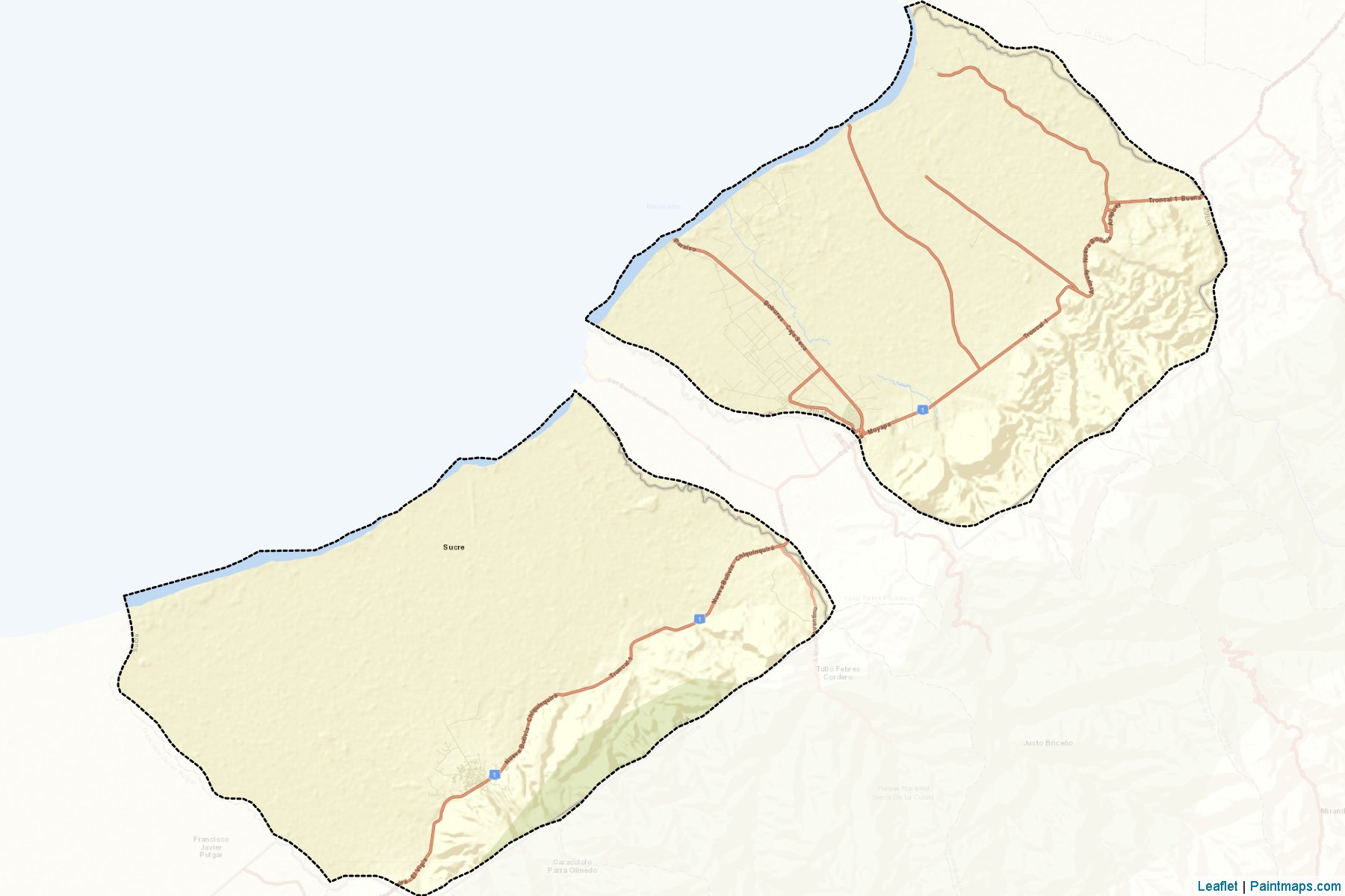 Muestras de recorte de mapas Antonio Jose De Sucre (Zulia)-2