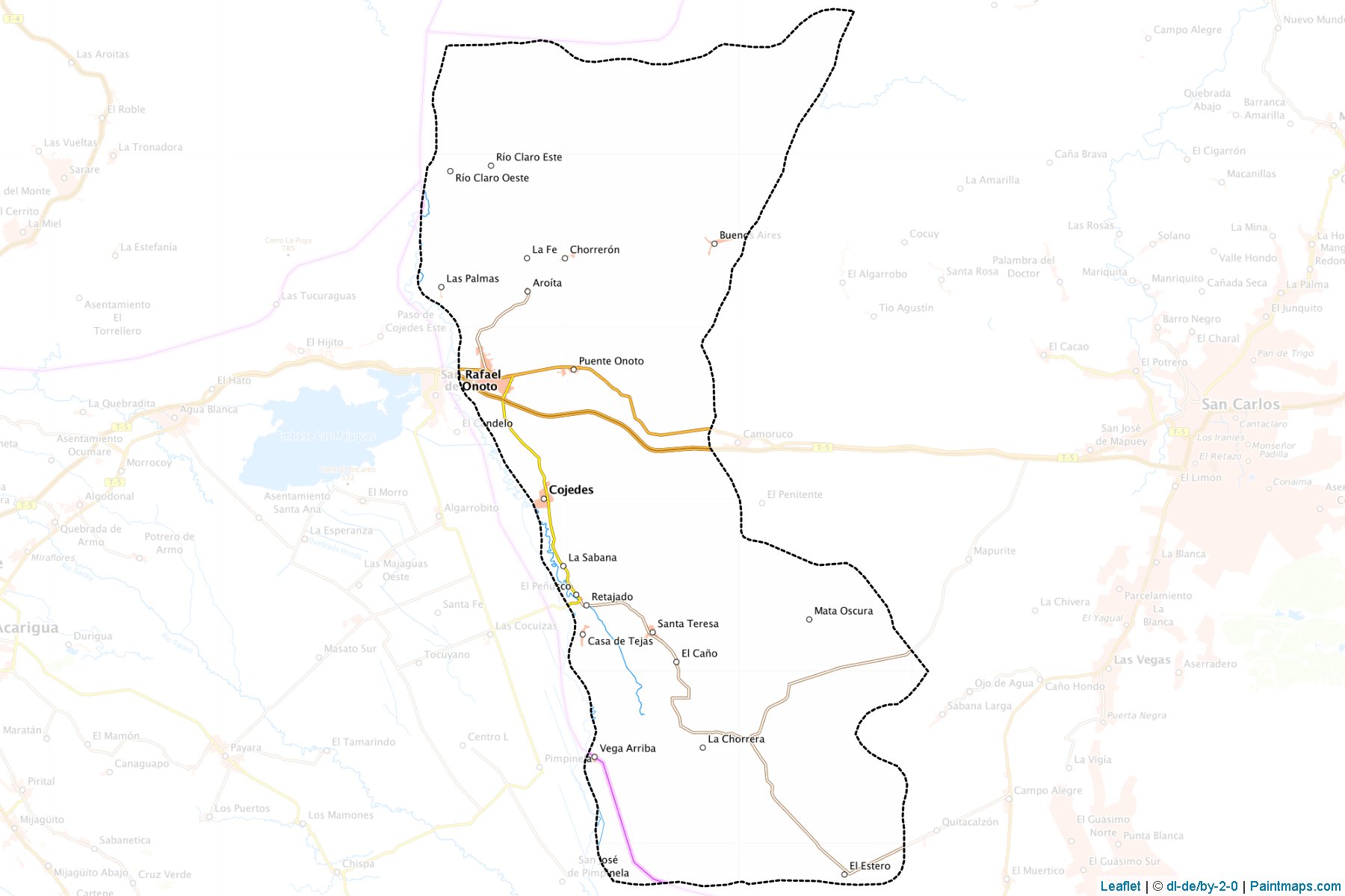 Muestras de recorte de mapas Anzoategui (Cojedes)-1