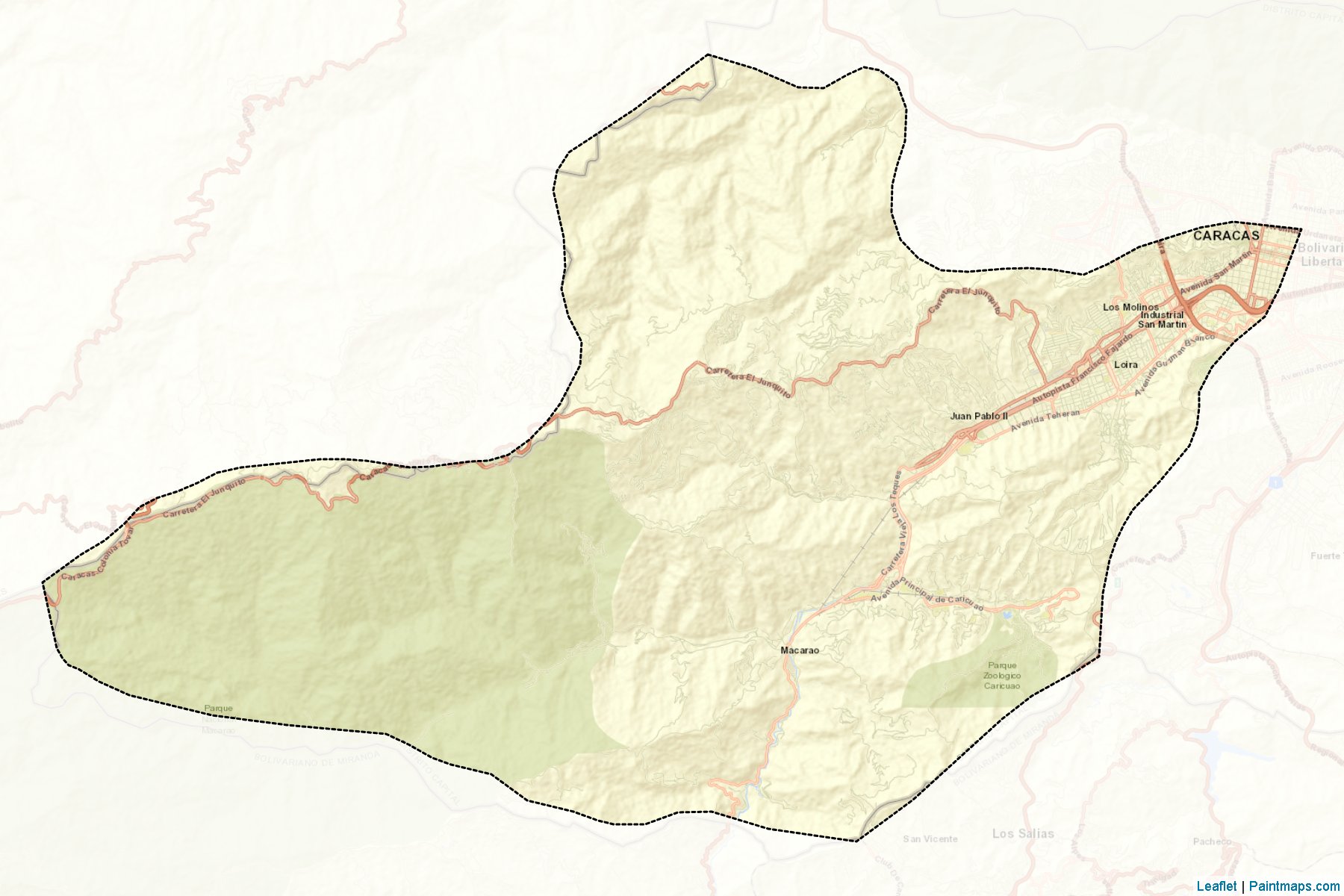 Muestras de recorte de mapas Aquiles Nazoa (Distrito Capital)-2