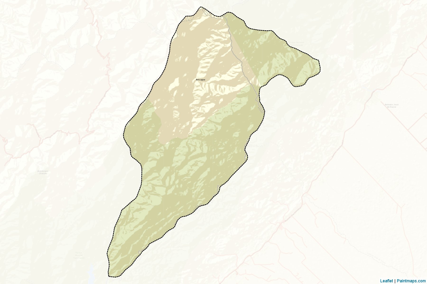 Muestras de recorte de mapas Aricagua (Mérida)-2