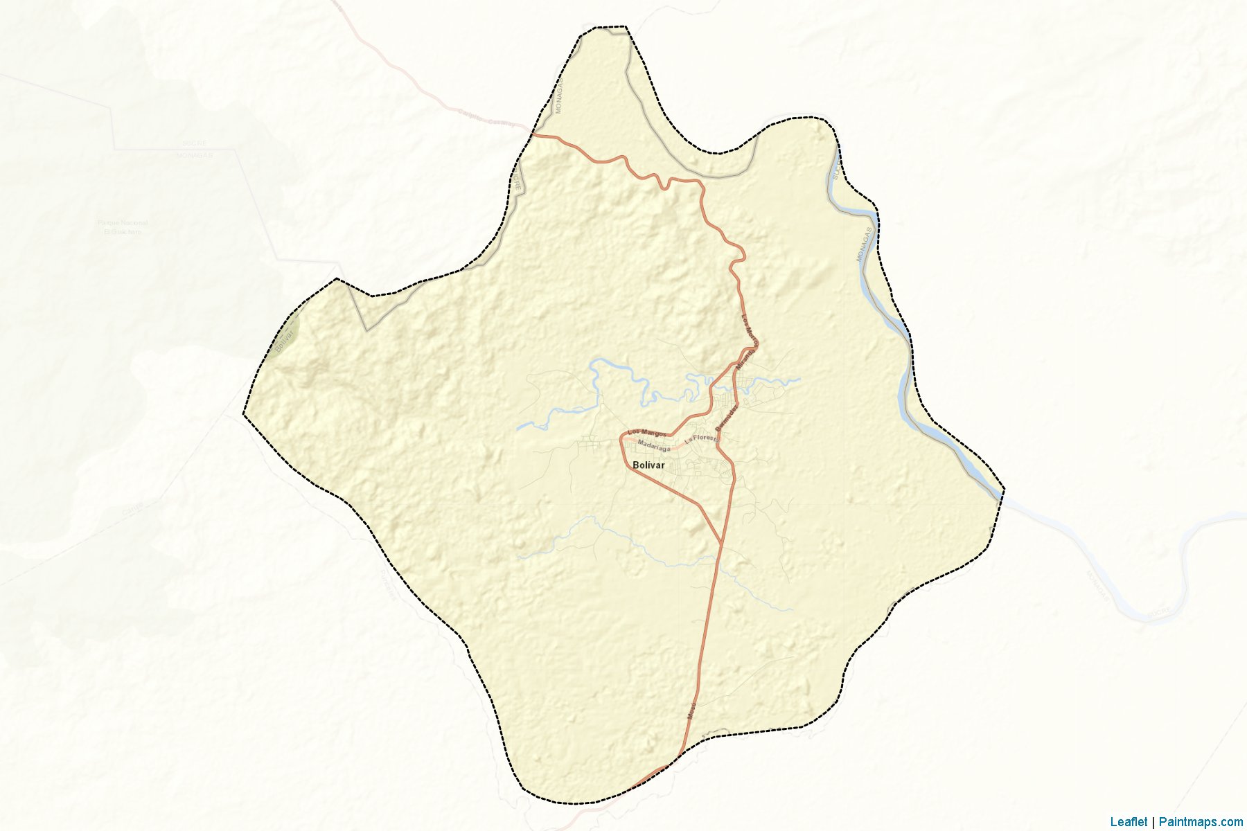 Muestras de recorte de mapas Bolivar (Monagas)-2