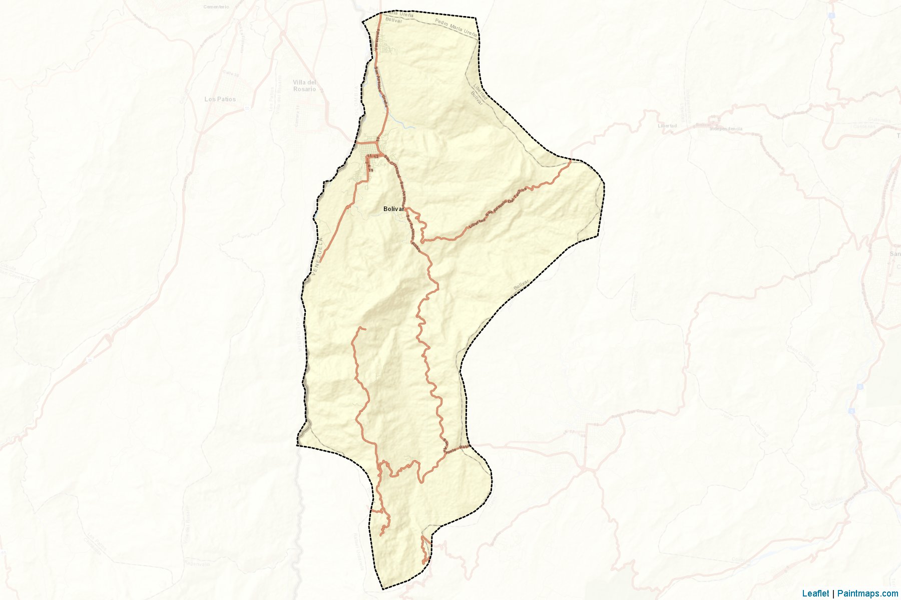 Muestras de recorte de mapas Bolivar (Táchira)-2