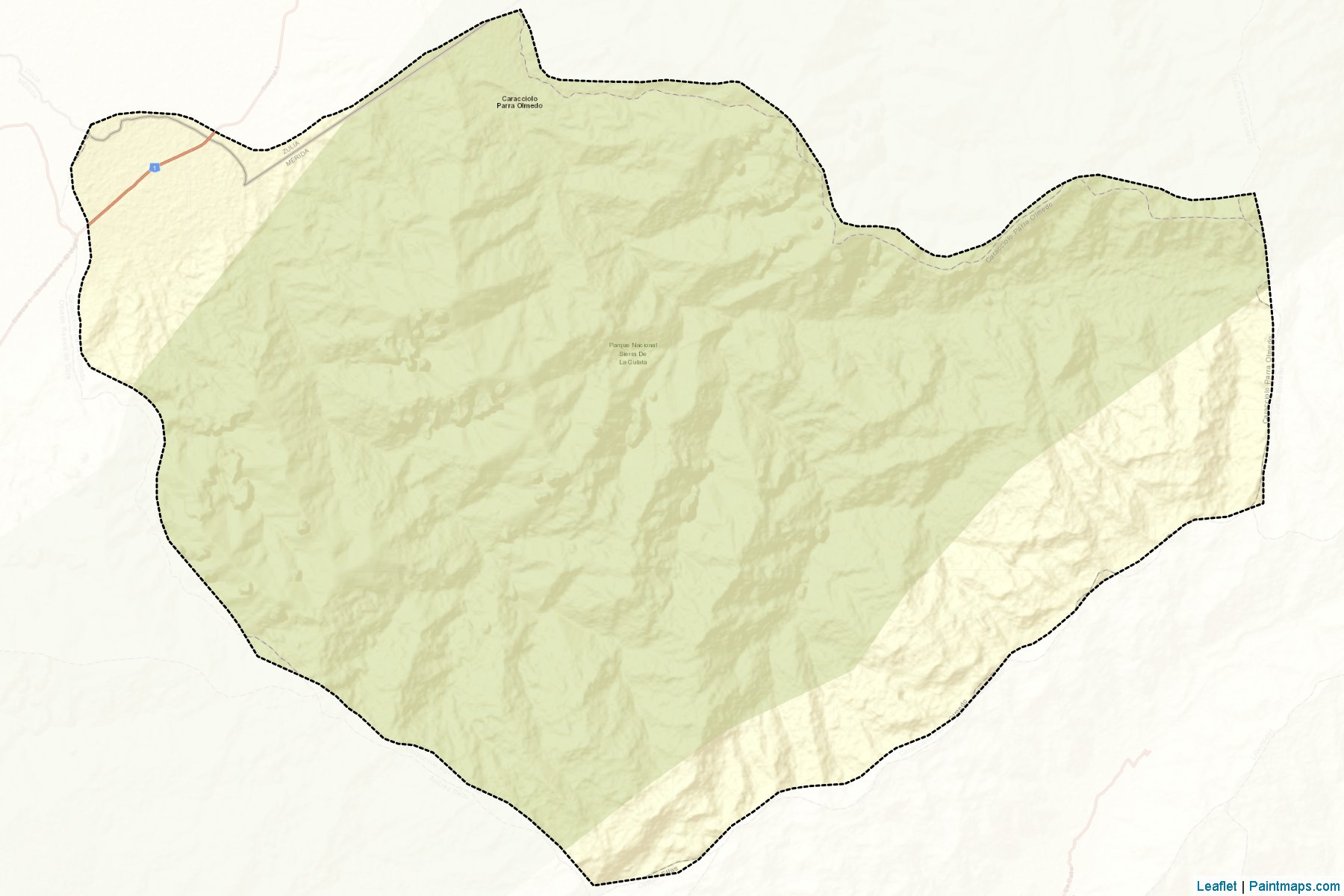 Muestras de recorte de mapas Caracciolo Parra Olmedo (Mérida)-2