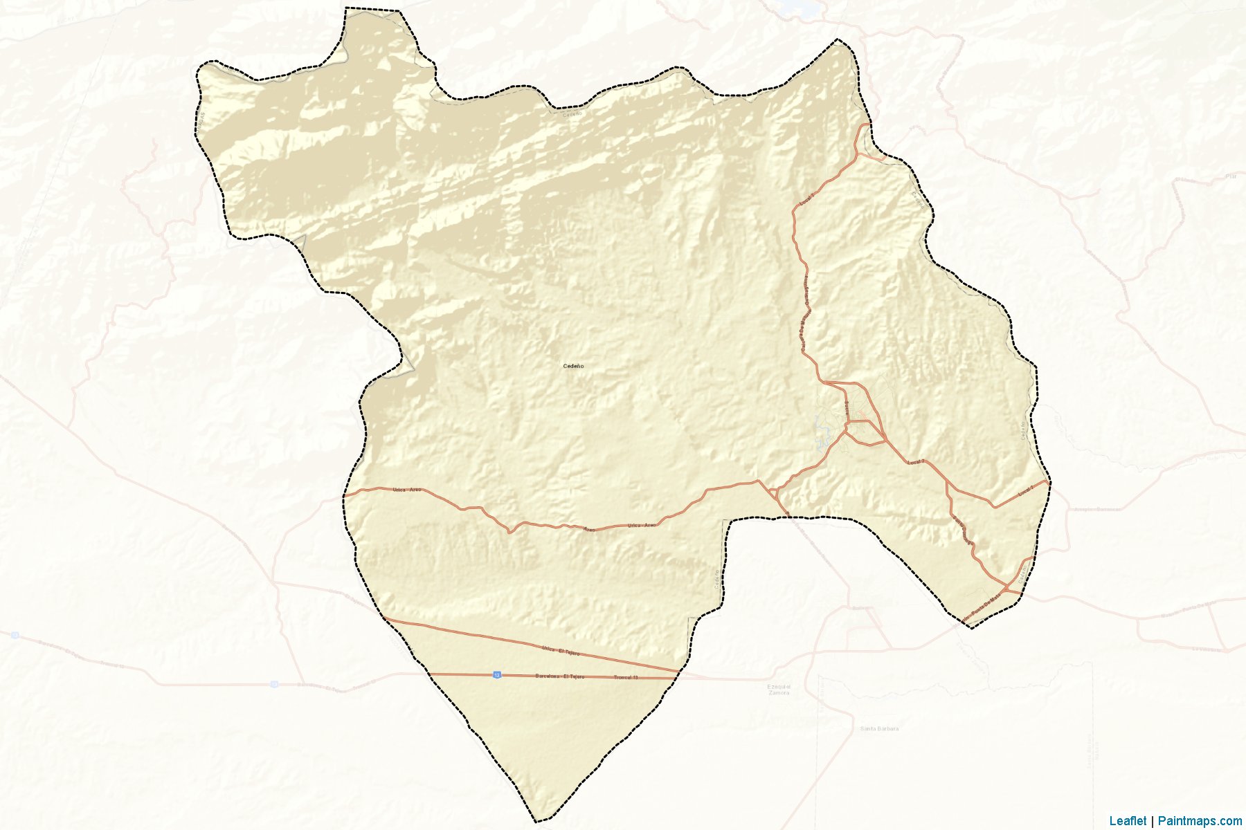 Cedeño (Monagas) Haritası Örnekleri-2