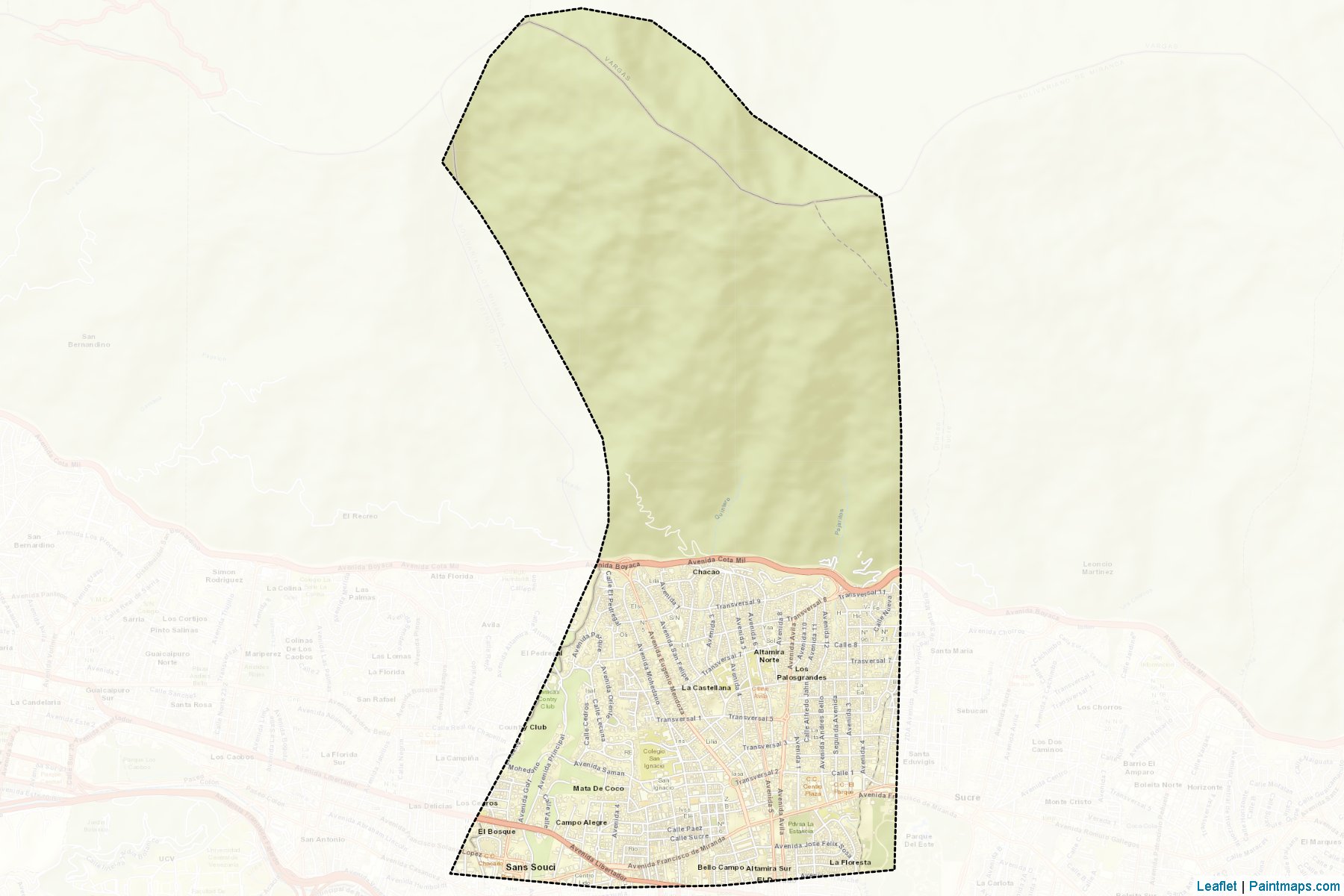 Muestras de recorte de mapas Chacao (Miranda)-2