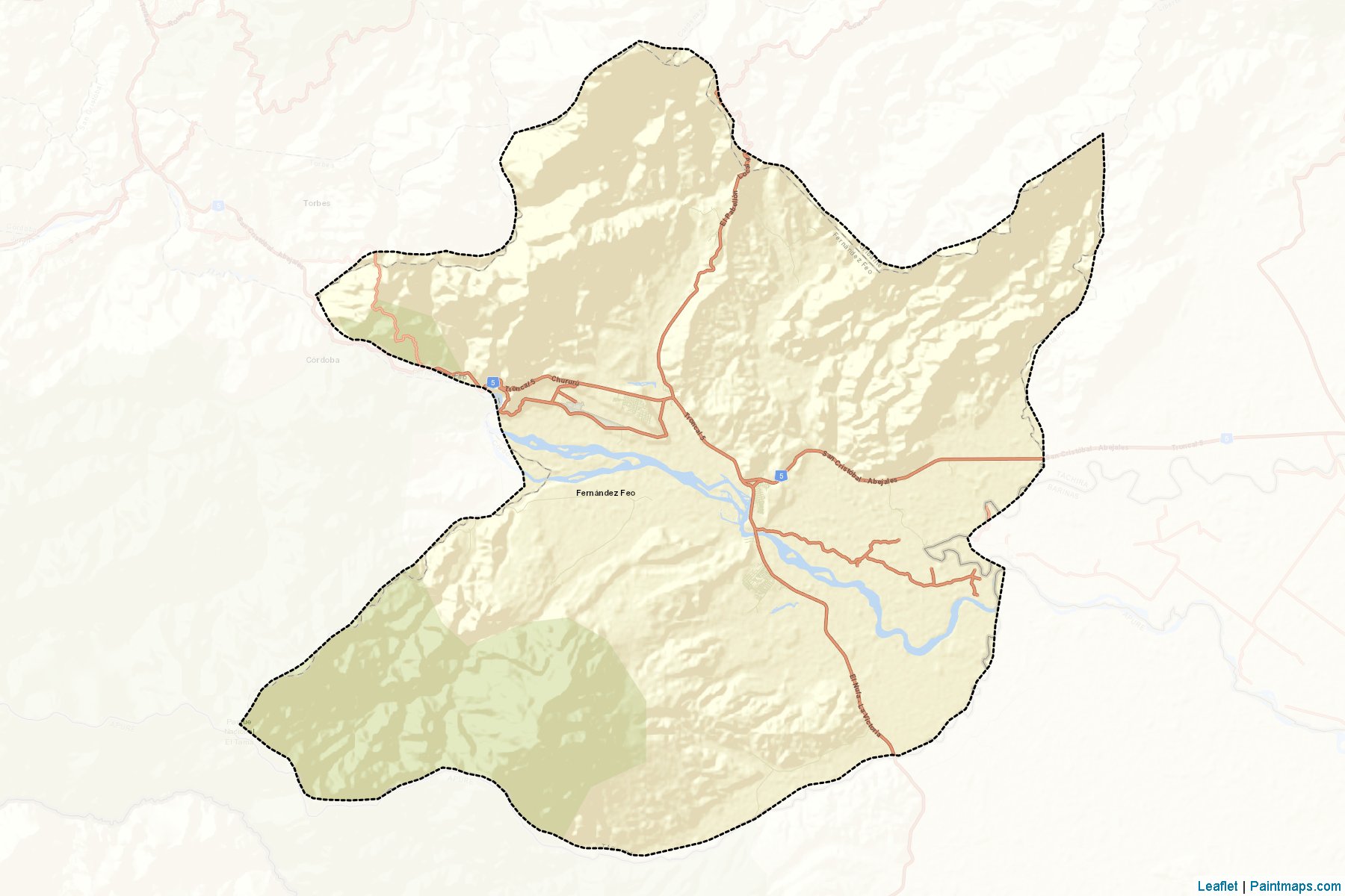 Muestras de recorte de mapas Fernandez Feo (Táchira)-2