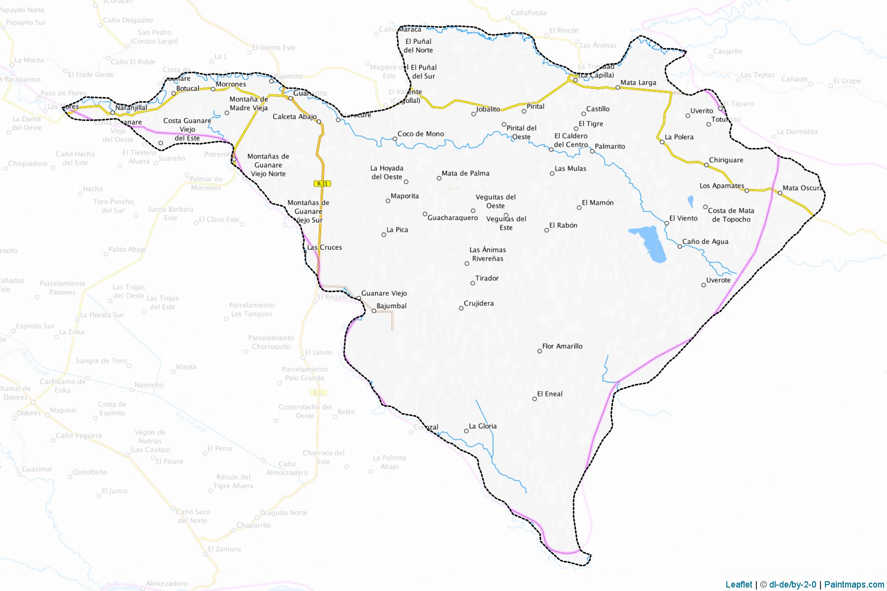 Muestras de recorte de mapas Guanarito (Portuguesa)-1