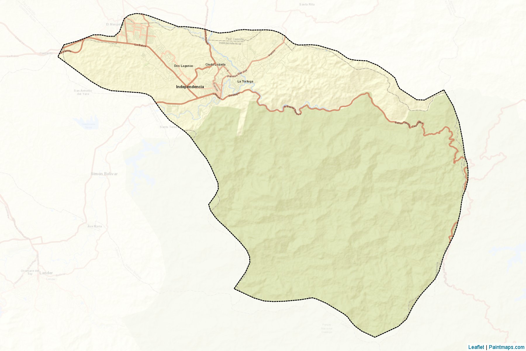 Muestras de recorte de mapas Independencia (Miranda)-2