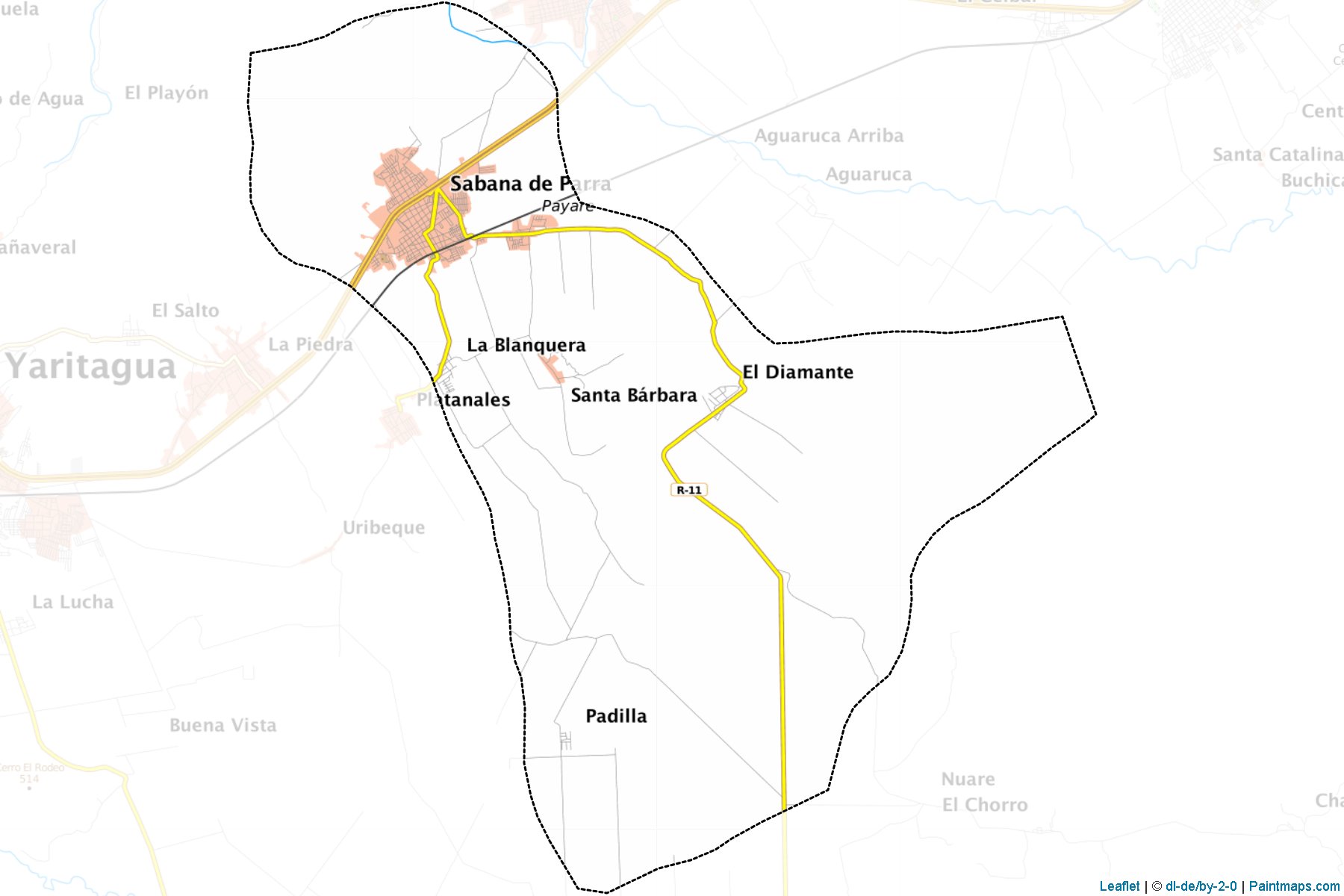 Muestras de recorte de mapas Jose Antonio Paez (Yaracuy)-1