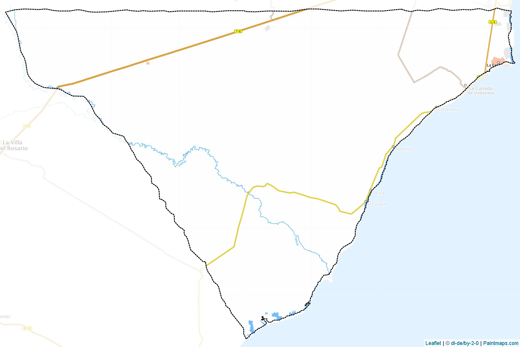 Muestras de recorte de mapas La Cañada De Urdaneta (Zulia)-1