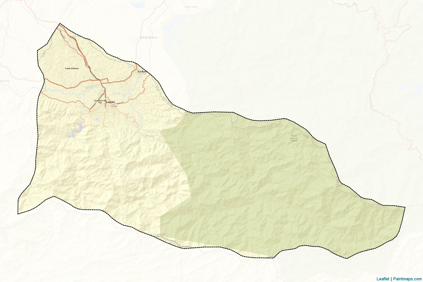 Muestras de recorte de mapas Lander (Miranda)-2