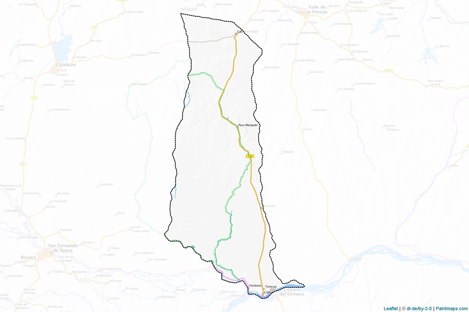 Muestras de recorte de mapas Las Mercedes (Guárico)-1