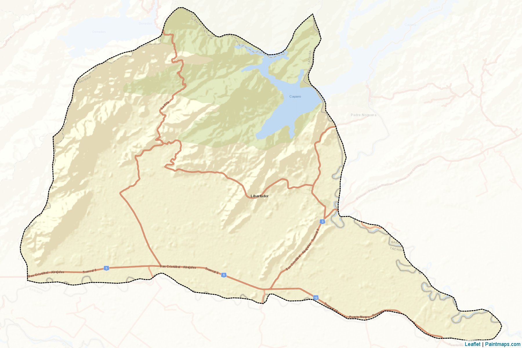 Muestras de recorte de mapas Libertador (Táchira)-2