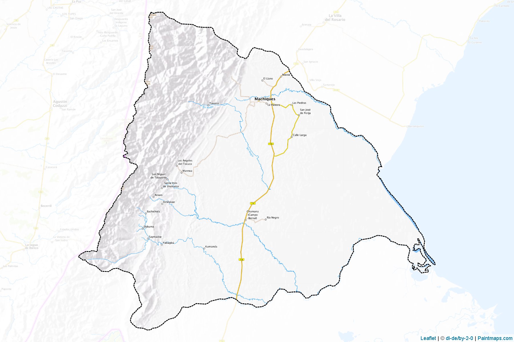 Muestras de recorte de mapas Machiques De Perija (Zulia)-1