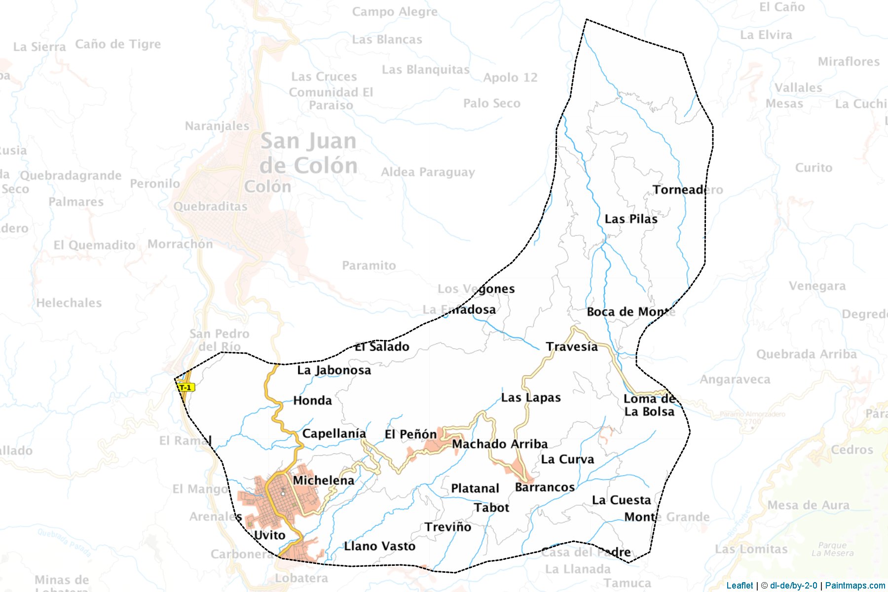 Muestras de recorte de mapas Michelena (Táchira)-1