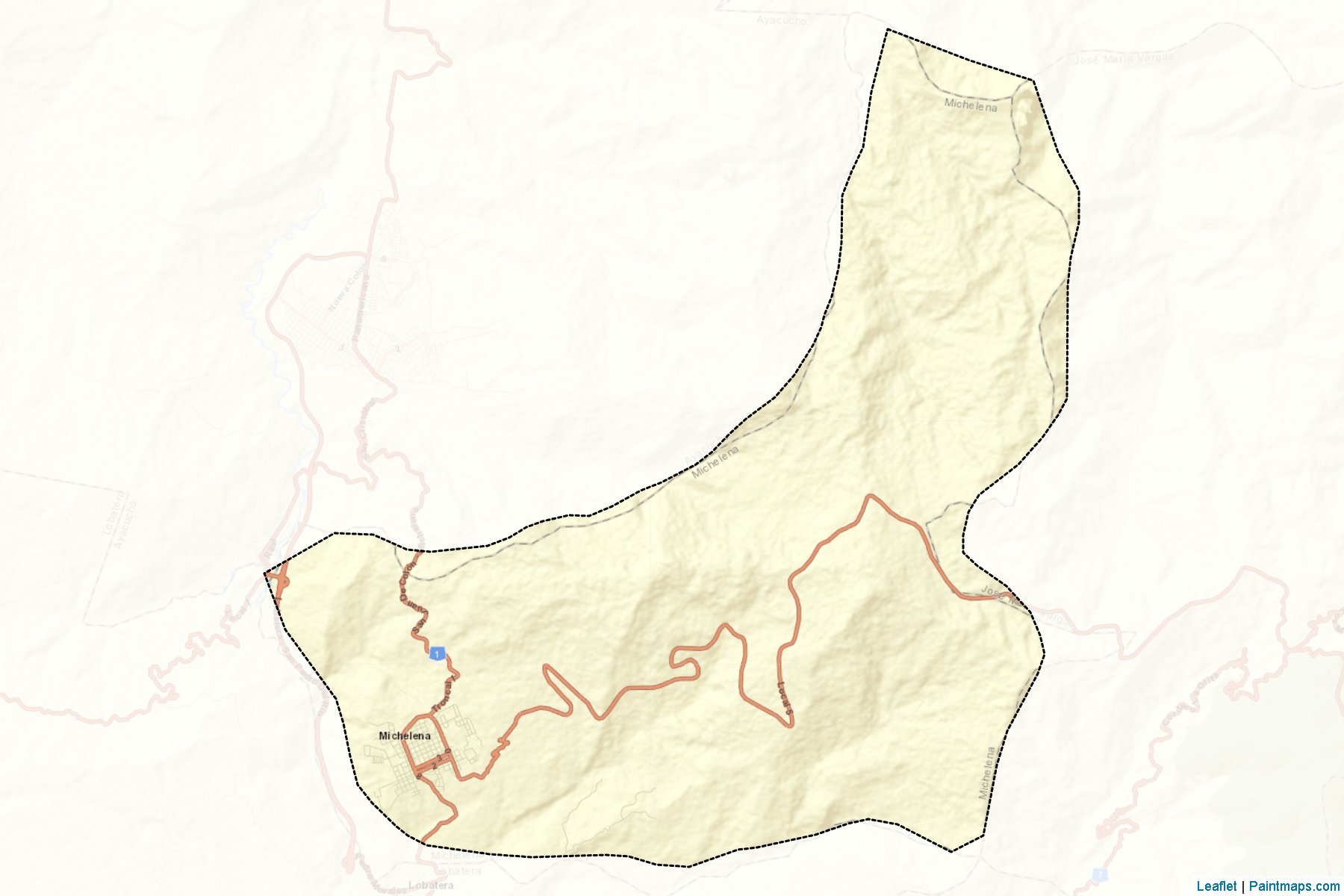 Muestras de recorte de mapas Michelena (Táchira)-2