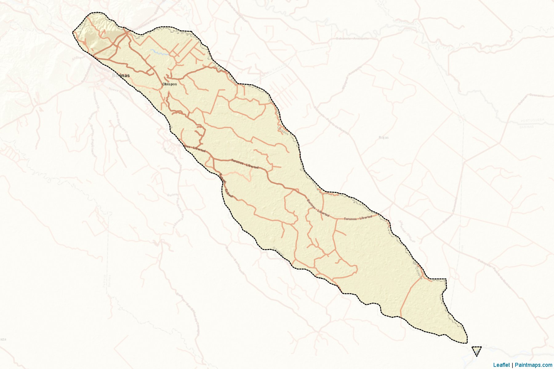 Obispos (Barinas) Haritası Örnekleri-2