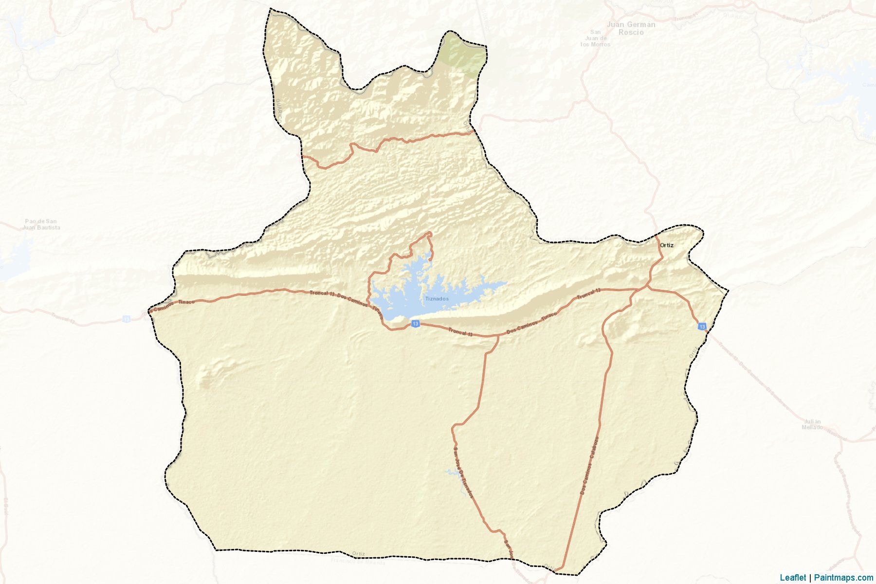 Muestras de recorte de mapas Ortiz (Guárico)-2