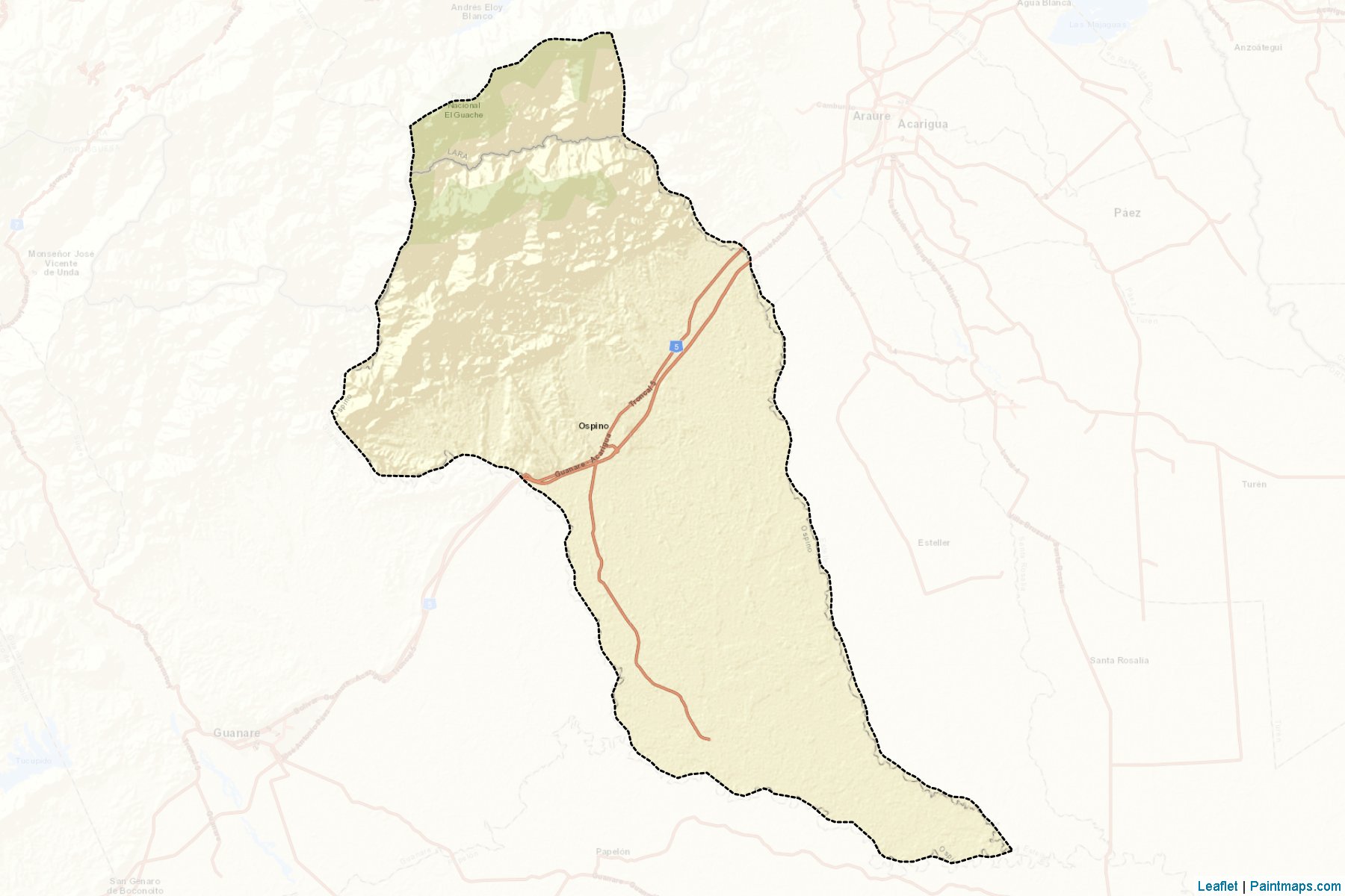 Muestras de recorte de mapas Ospino (Portuguesa)-2