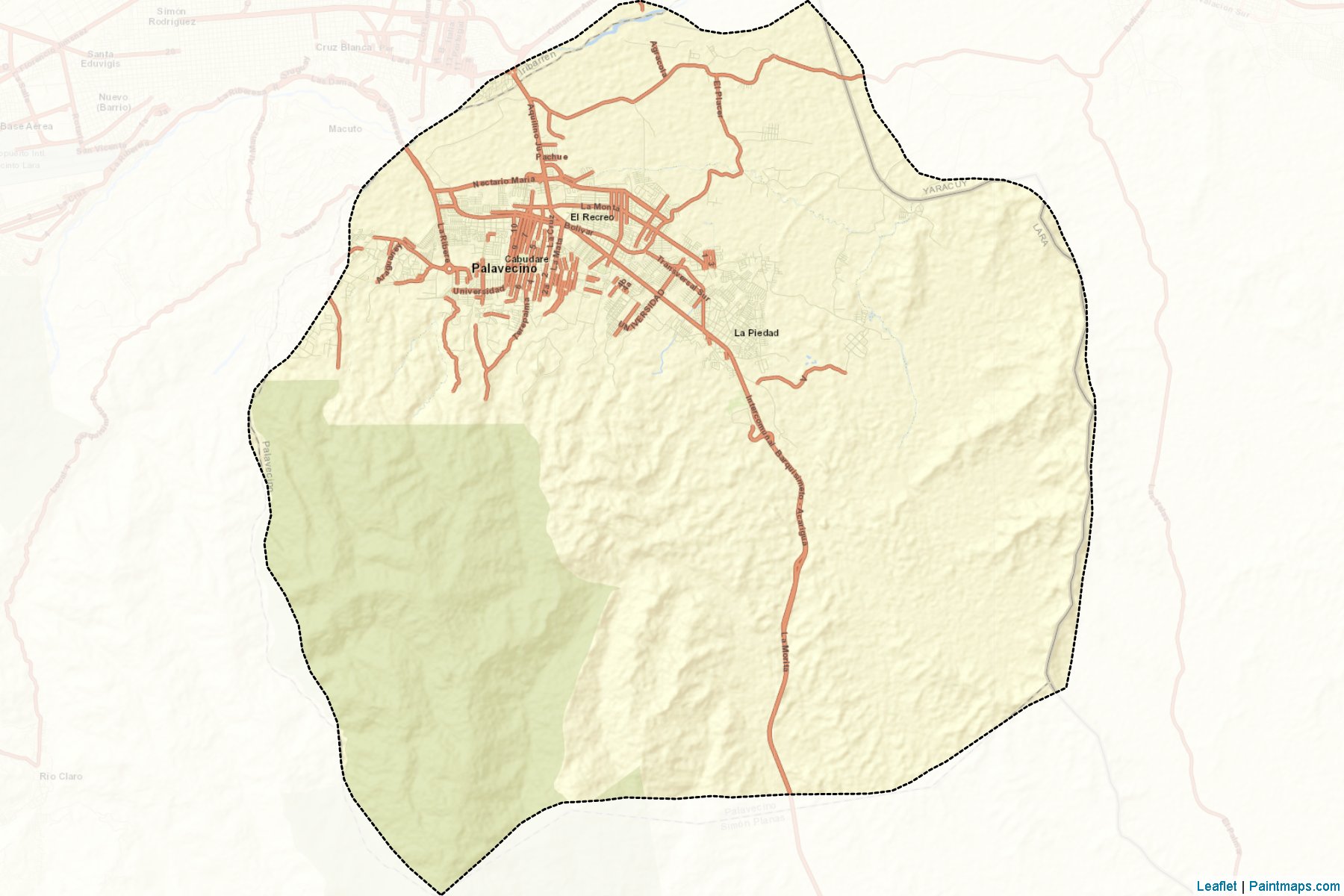 Muestras de recorte de mapas Palavecino (Lara)-2