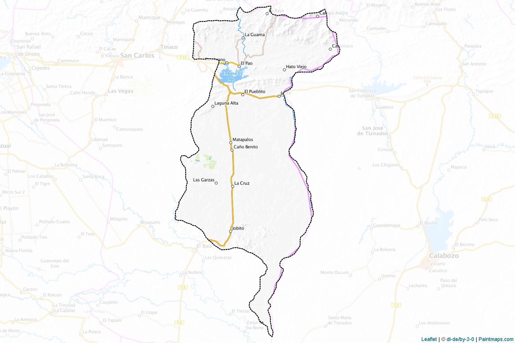 Pao de San Juan Bautista (Cojedes) Map Cropping Samples-1