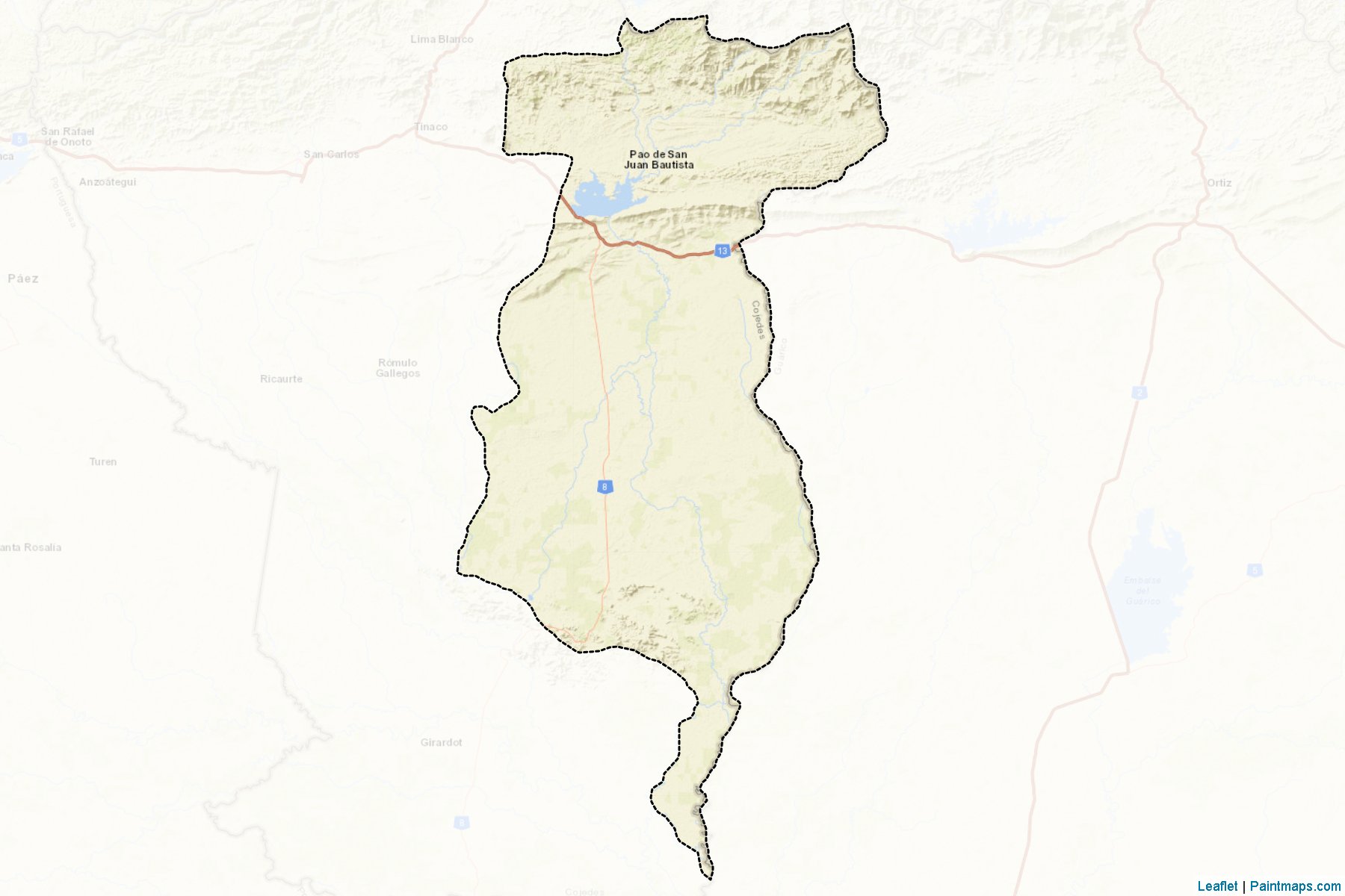 Pao de San Juan Bautista (Cojedes) Map Cropping Samples-2