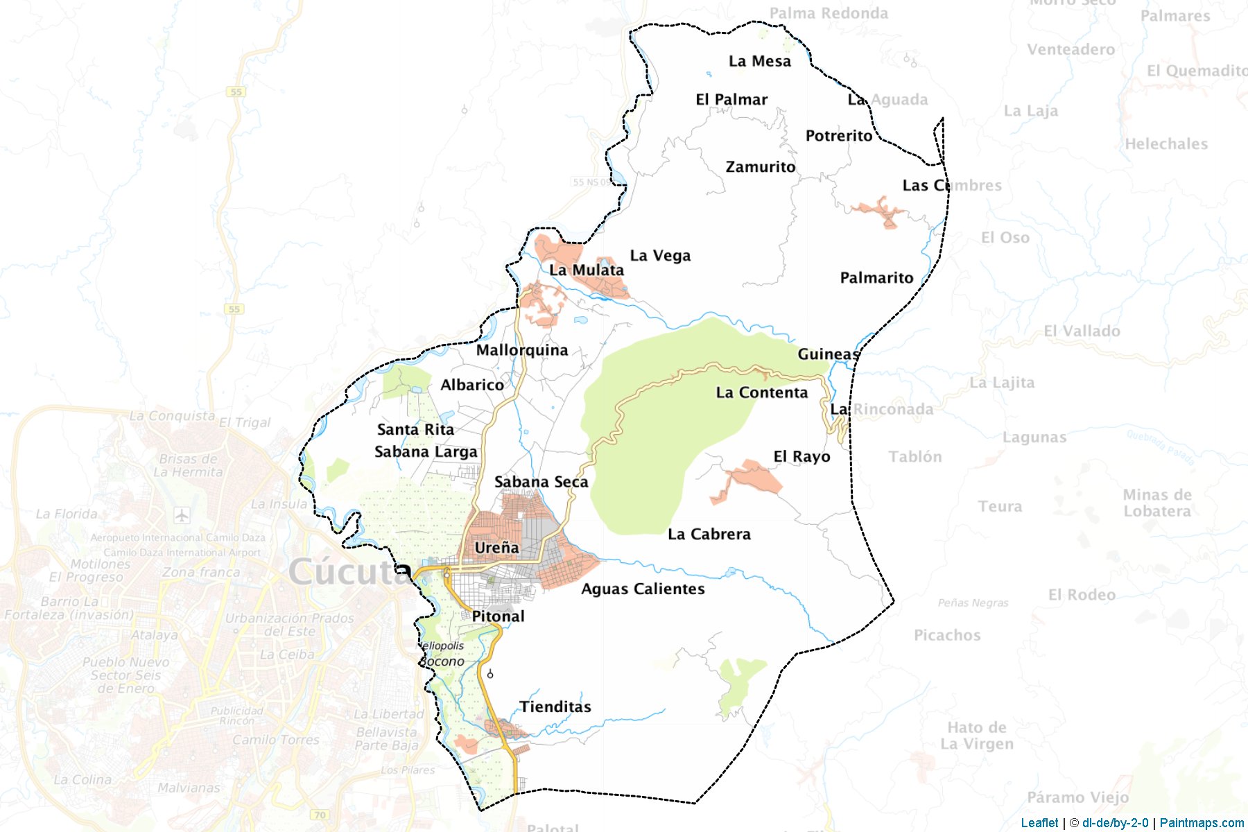 Muestras de recorte de mapas Pedro Maria Ureña (Táchira)-1