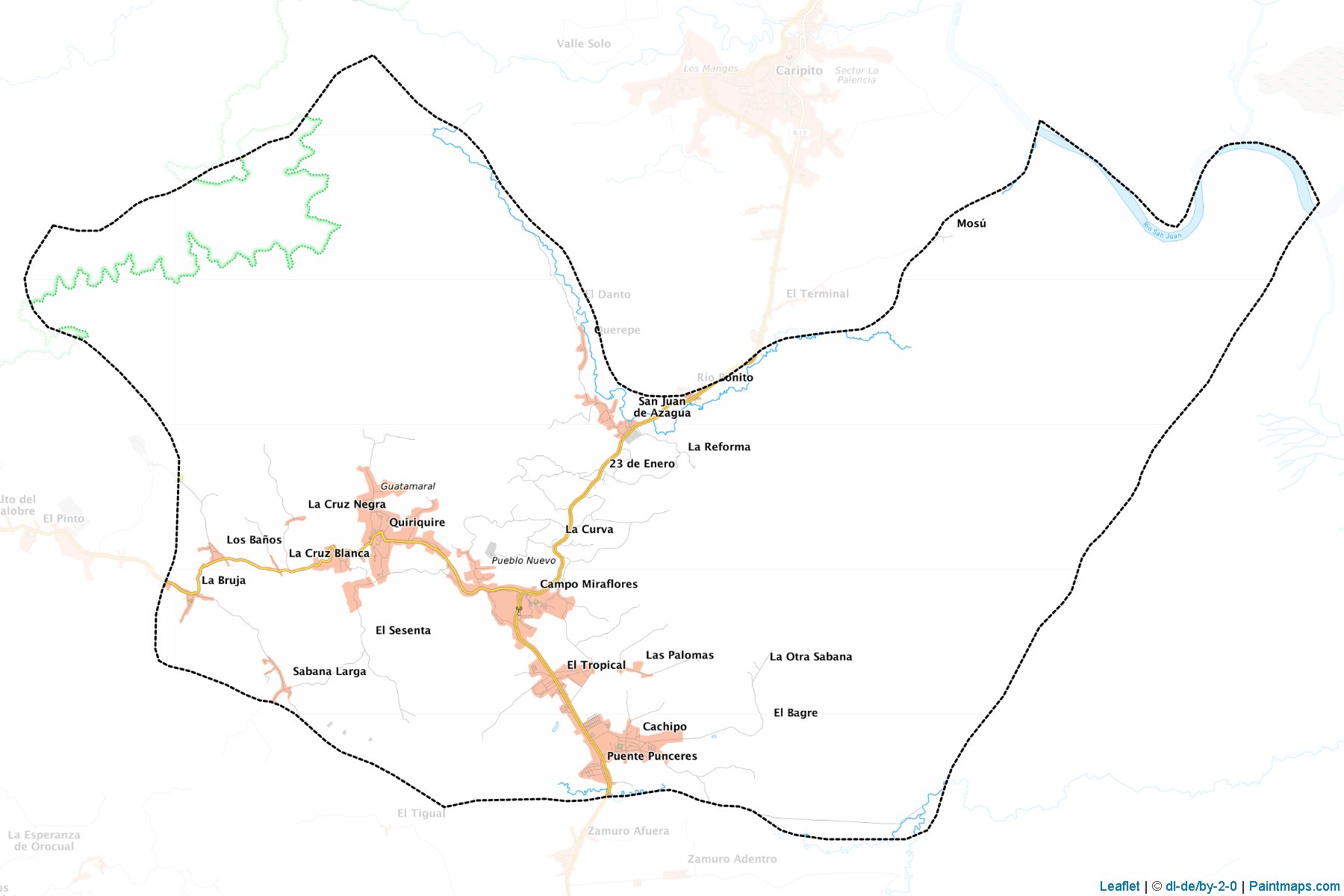 Muestras de recorte de mapas Punceres (Monagas)-1