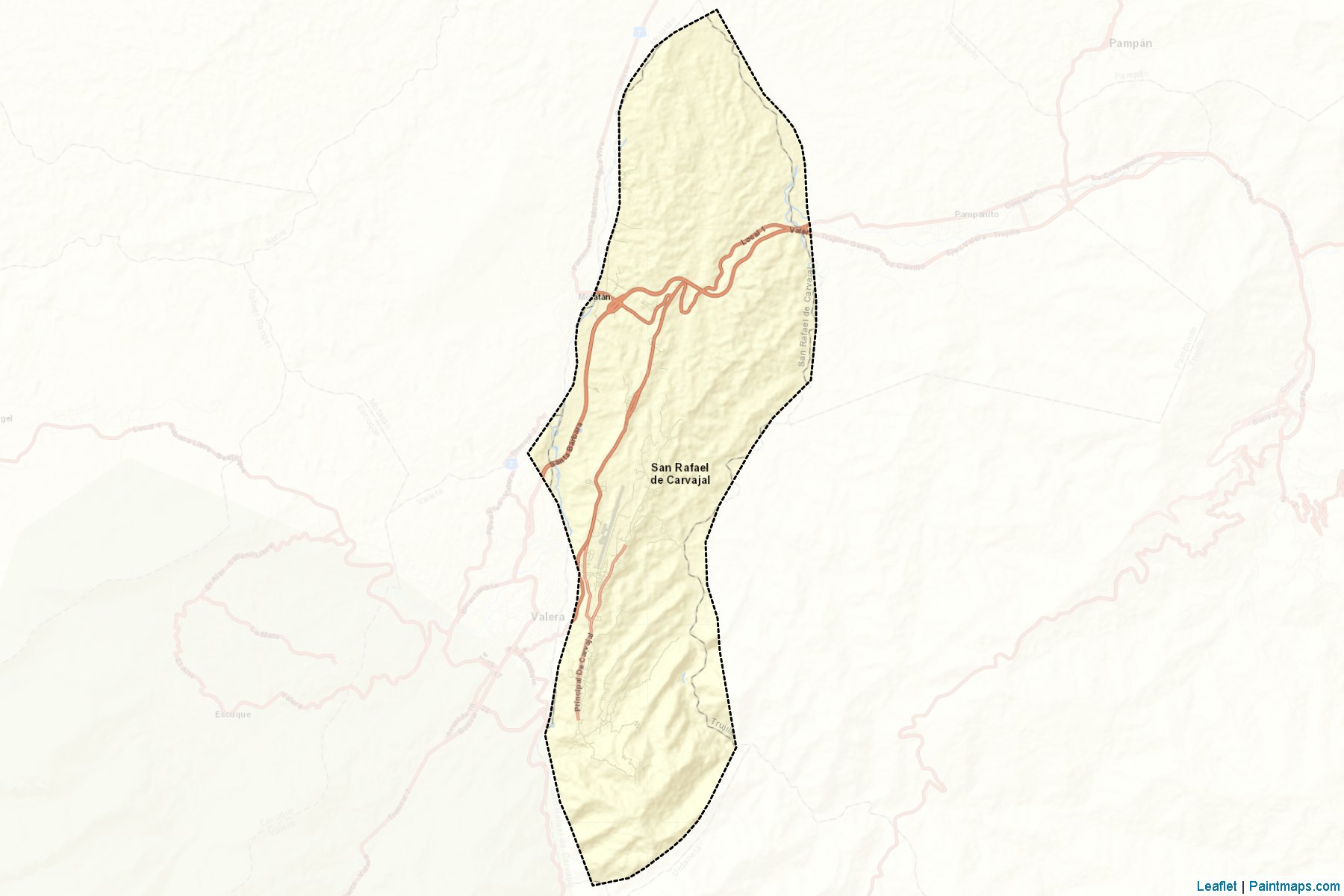 San Rafael de Carvajal (Trujillo) Map Cropping Samples-2