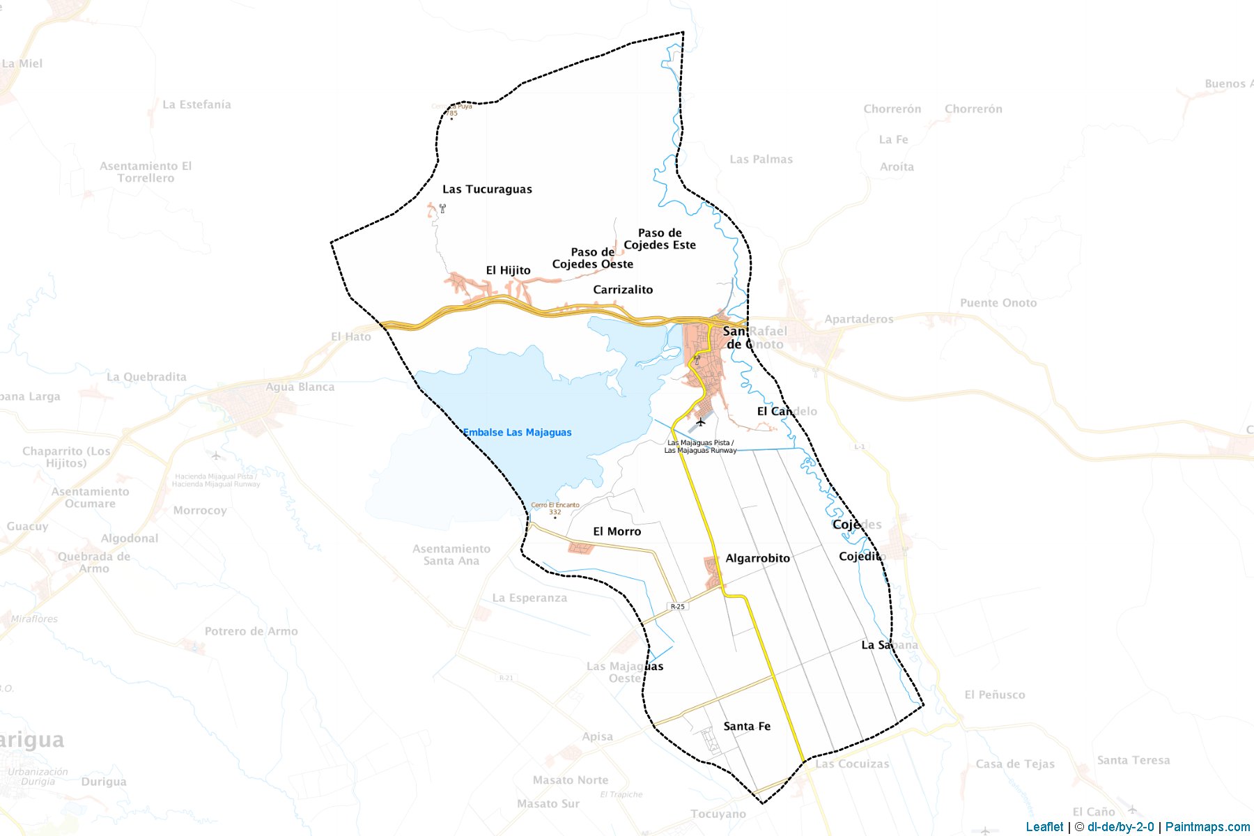 Muestras de recorte de mapas San Rafael De Onoto (Portuguesa)-1