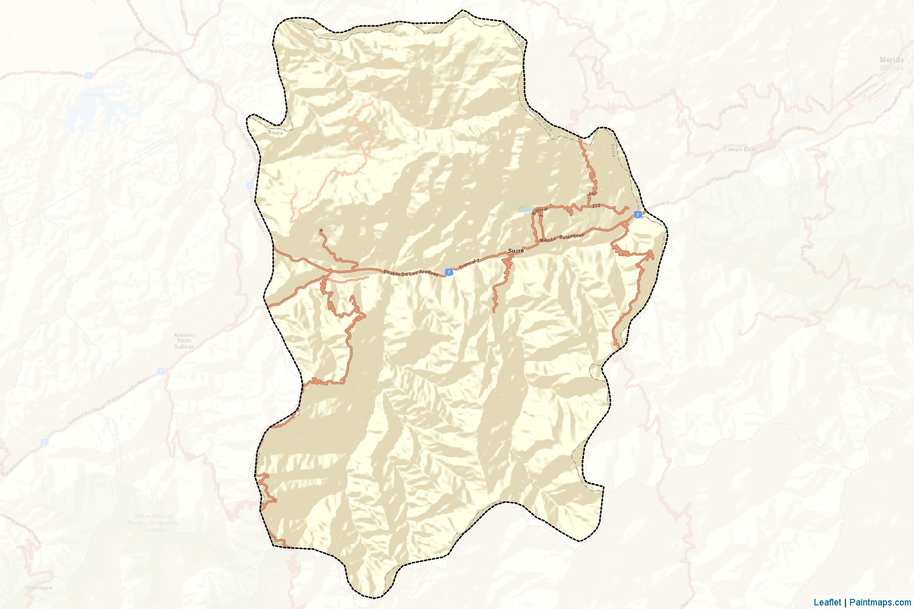 Muestras de recorte de mapas Sucre (Mérida)-2