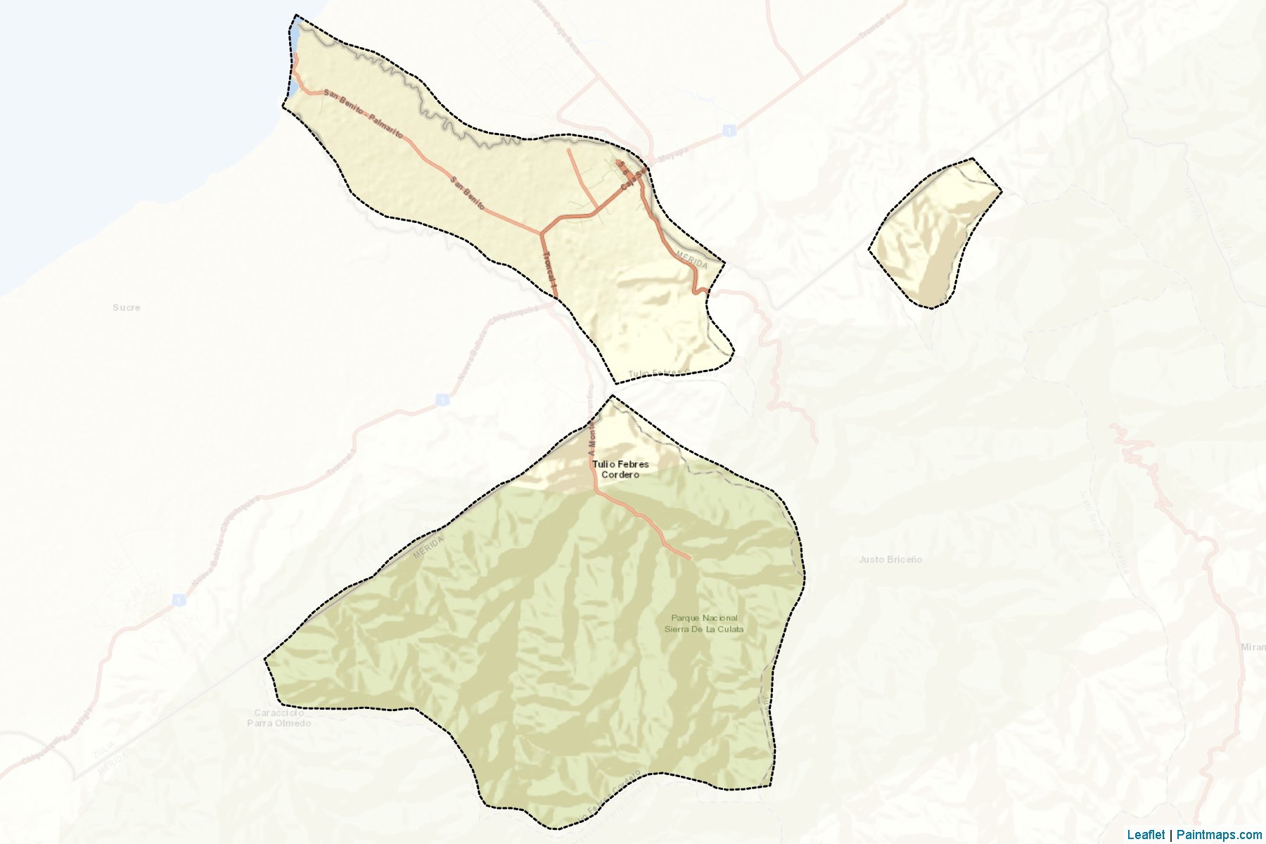 Muestras de recorte de mapas Tulio Febres Cordero (Mérida)-2