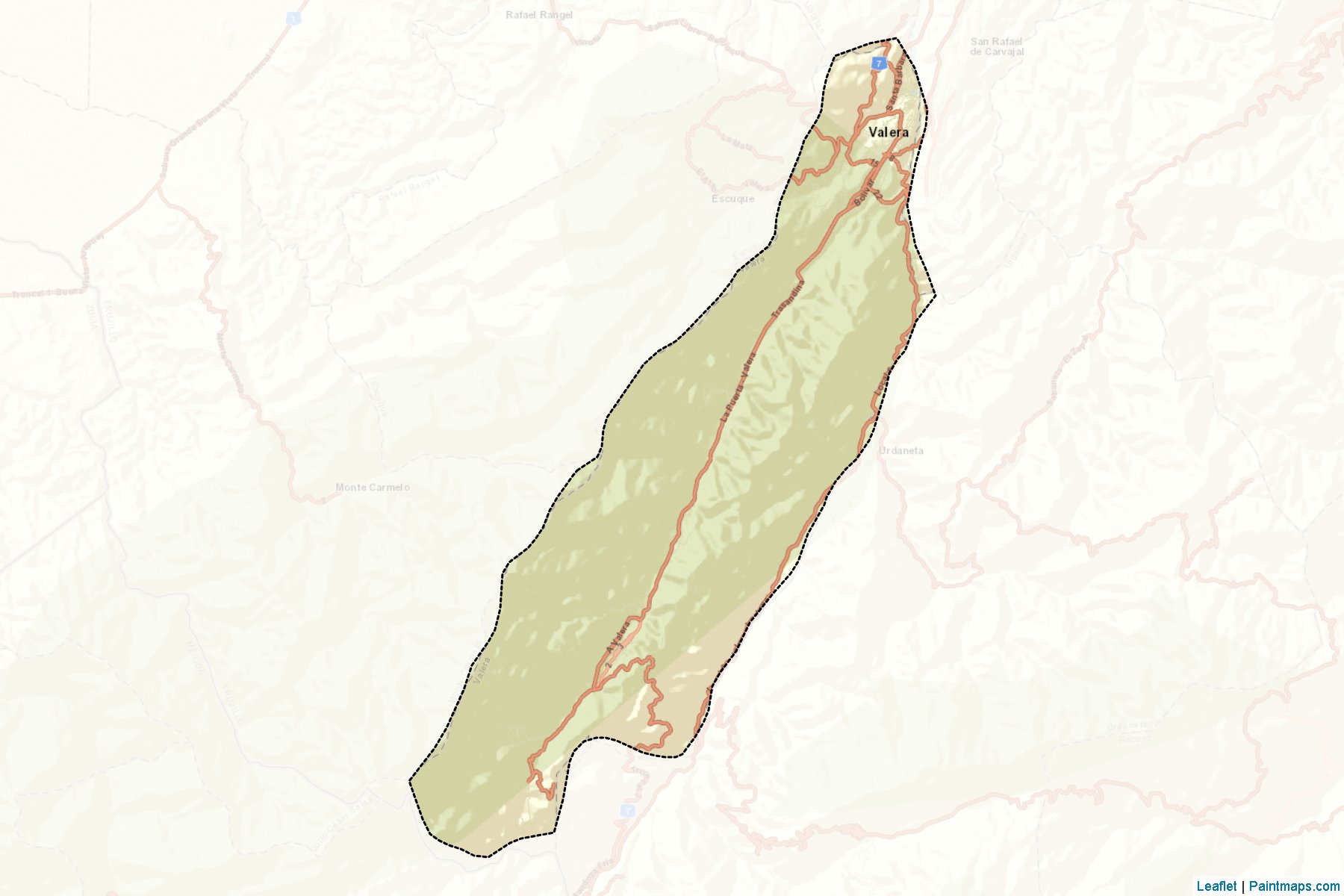 Muestras de recorte de mapas Valera (Trujillo)-2