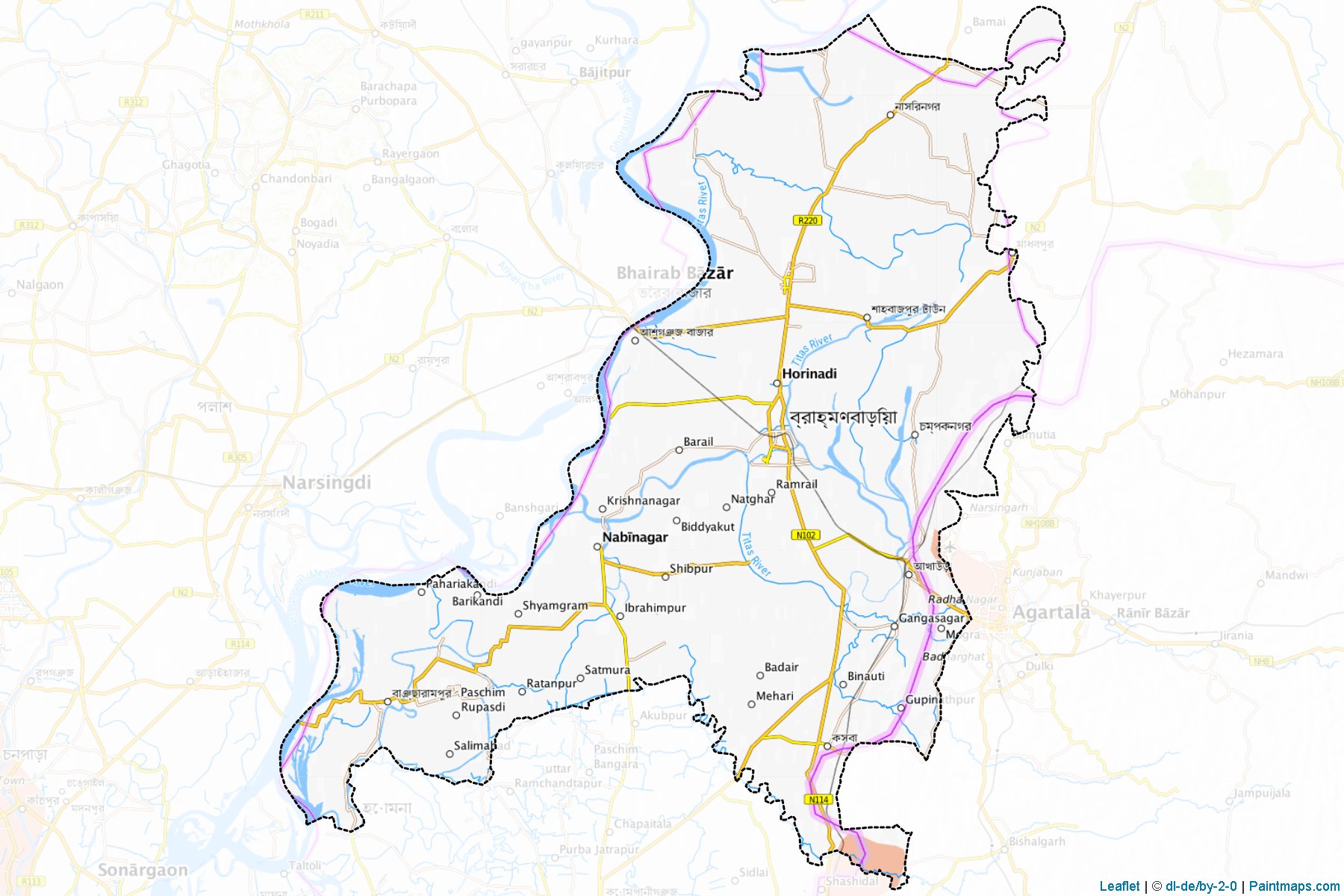 Brahamanbaria (Chittagong) Map Cropping Samples-1