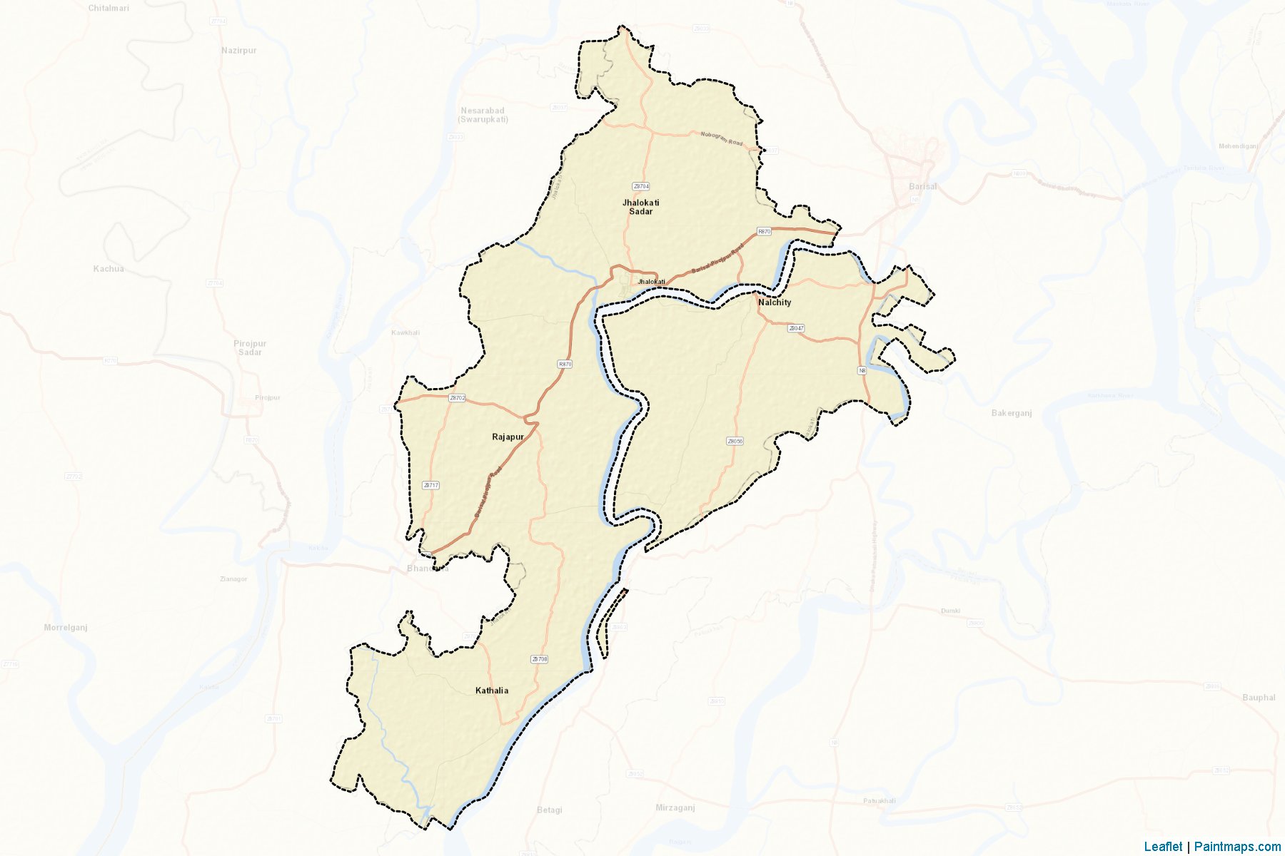 Jhalokati (Barisal) Map Cropping Samples-2