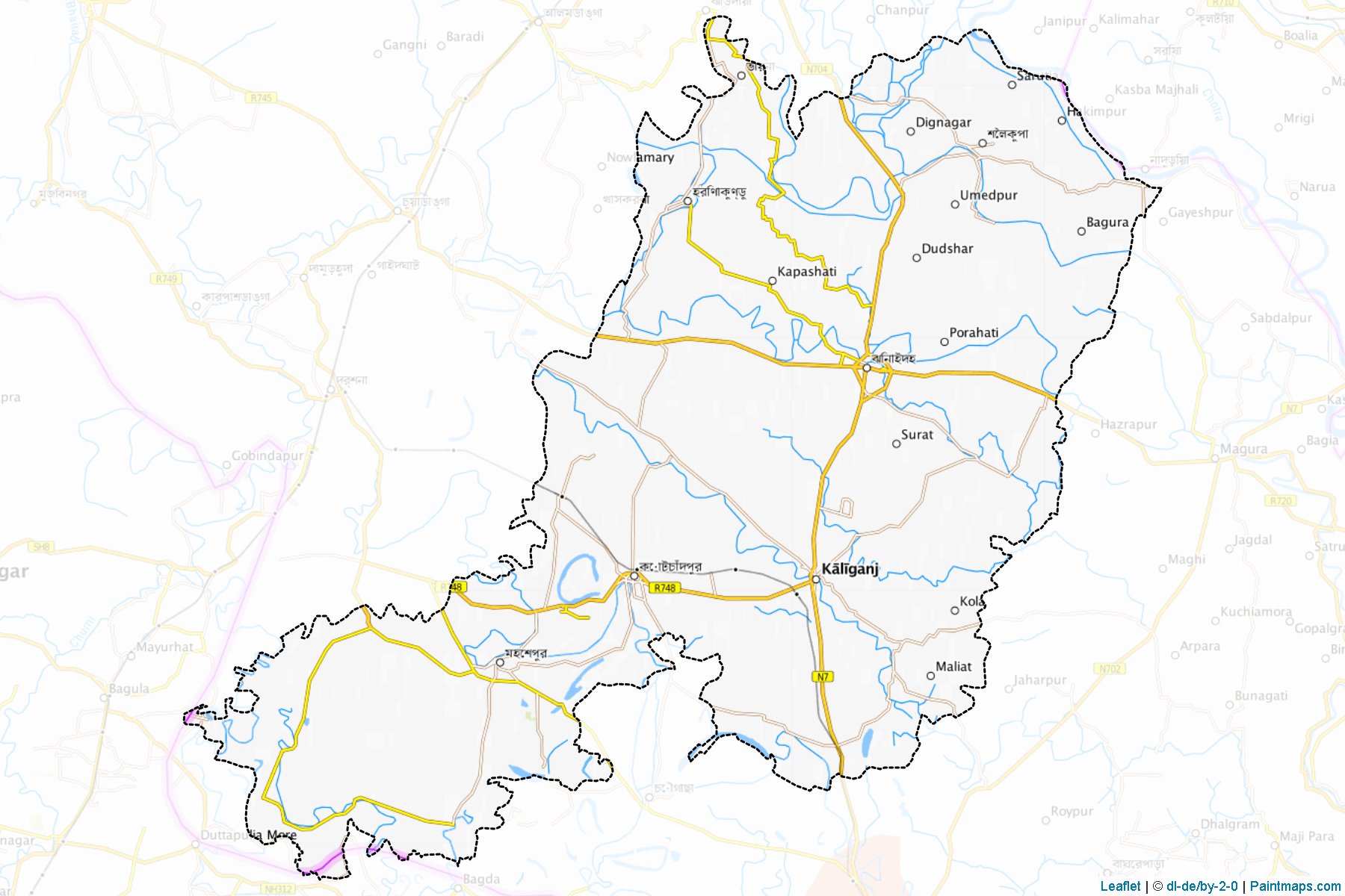 Jhenaidah (Khulna) Map Cropping Samples-1